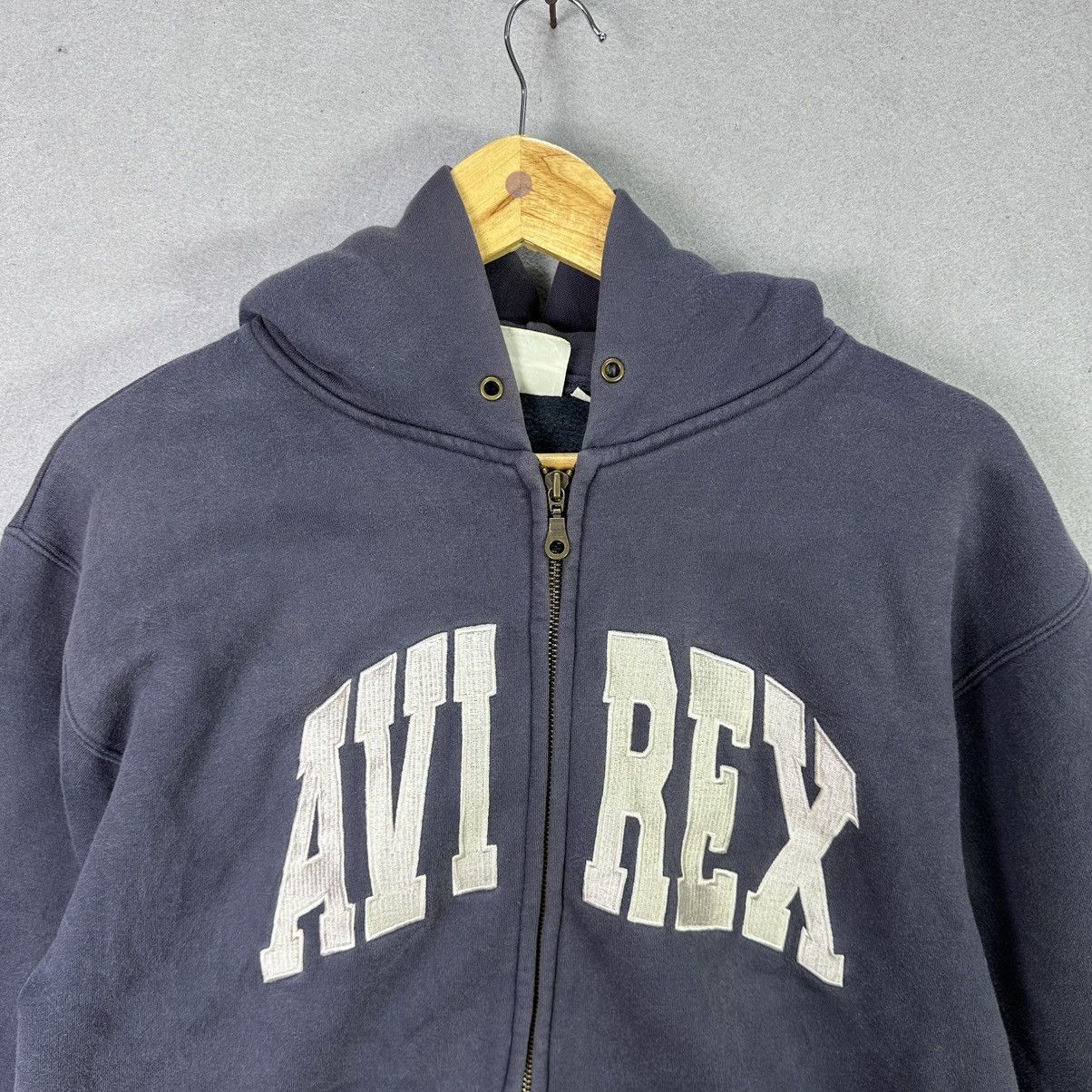 Avirex Avirex Zip Hoodie USA Vintage Y2K Navy Sweatshirt Size US M / EU 48-50 / 2 - 2 Thumbnail