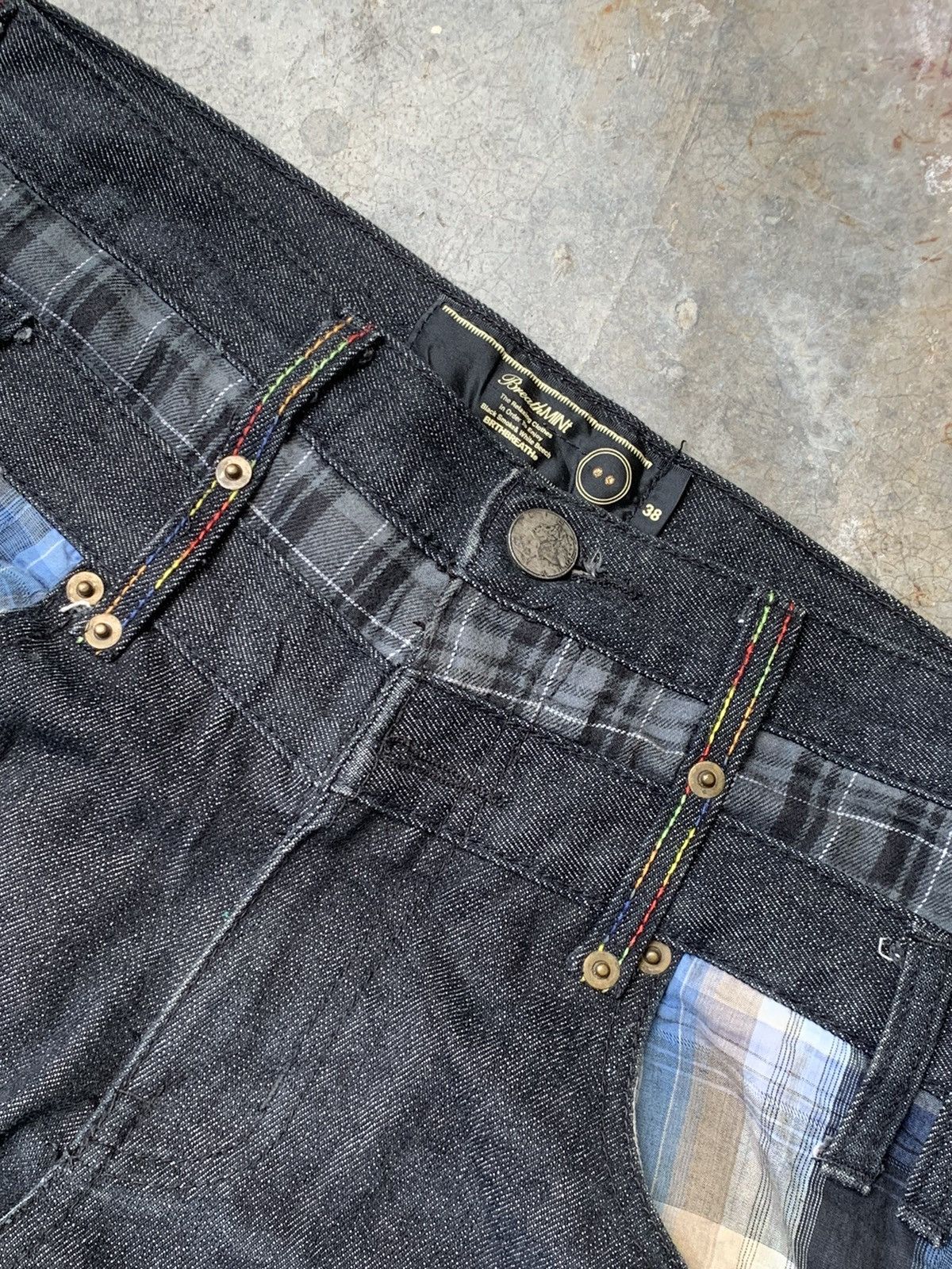 If Six Was Nine 🔥VERY RARE🔥BREATHMINT Punk Tartan Triple Waist Denim Size US 31 - 4 Thumbnail
