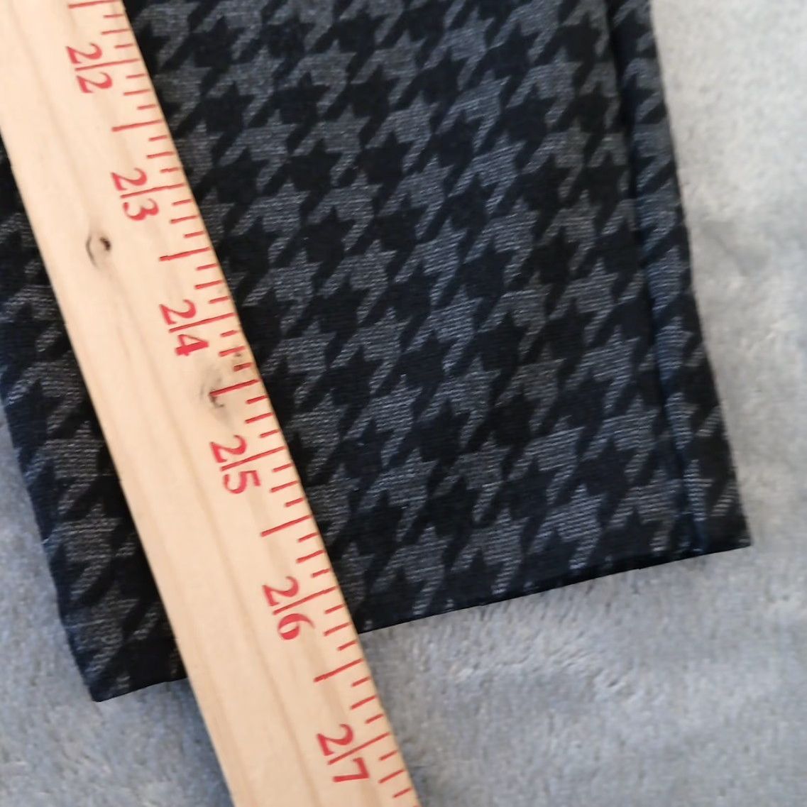 Vintage Maurices Ankle Pants Womens Large Black Gray Geometric Pull On Skinny 32x26 Regular MD 26 in Inseam Girls? Wait. Size 36" / US 14 / IT 50 - 4 Thumbnail