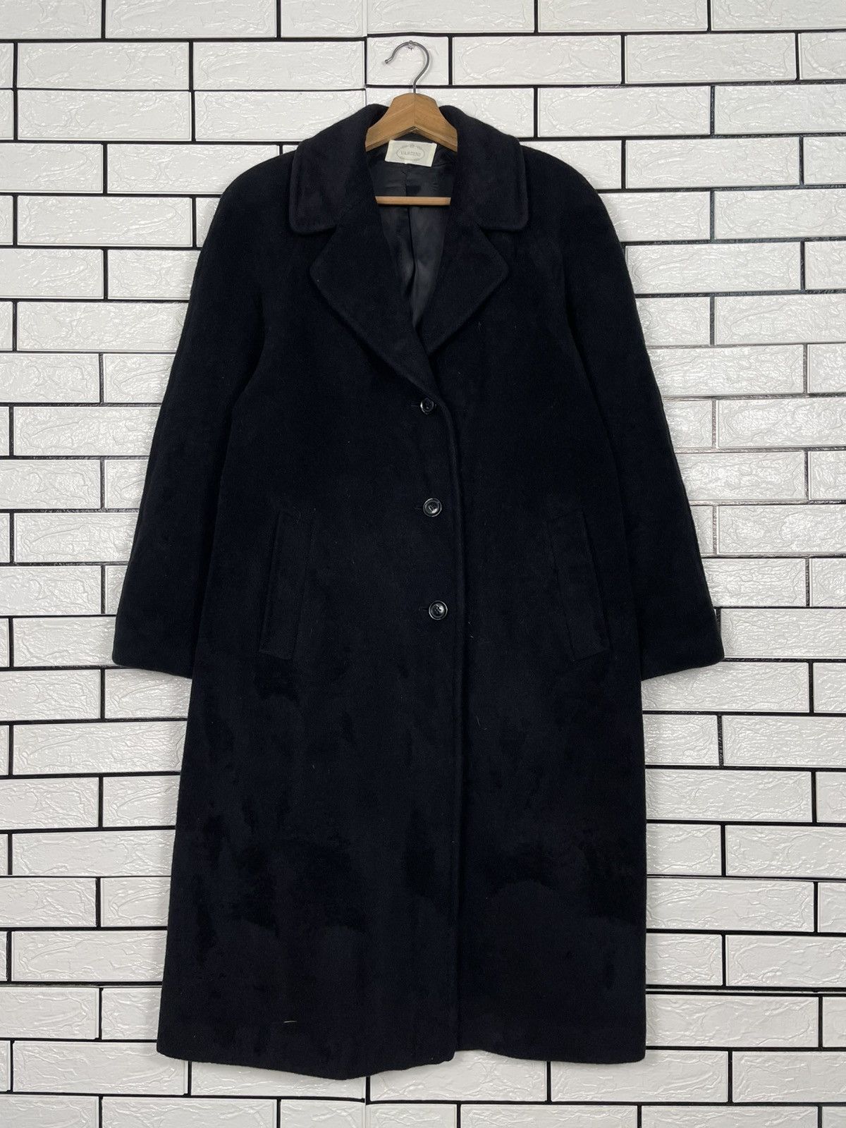 Other Italian Designer Vardini Black Wool Coat Size M / US 6-8 / IT 42-44 - 1 Thumbnail