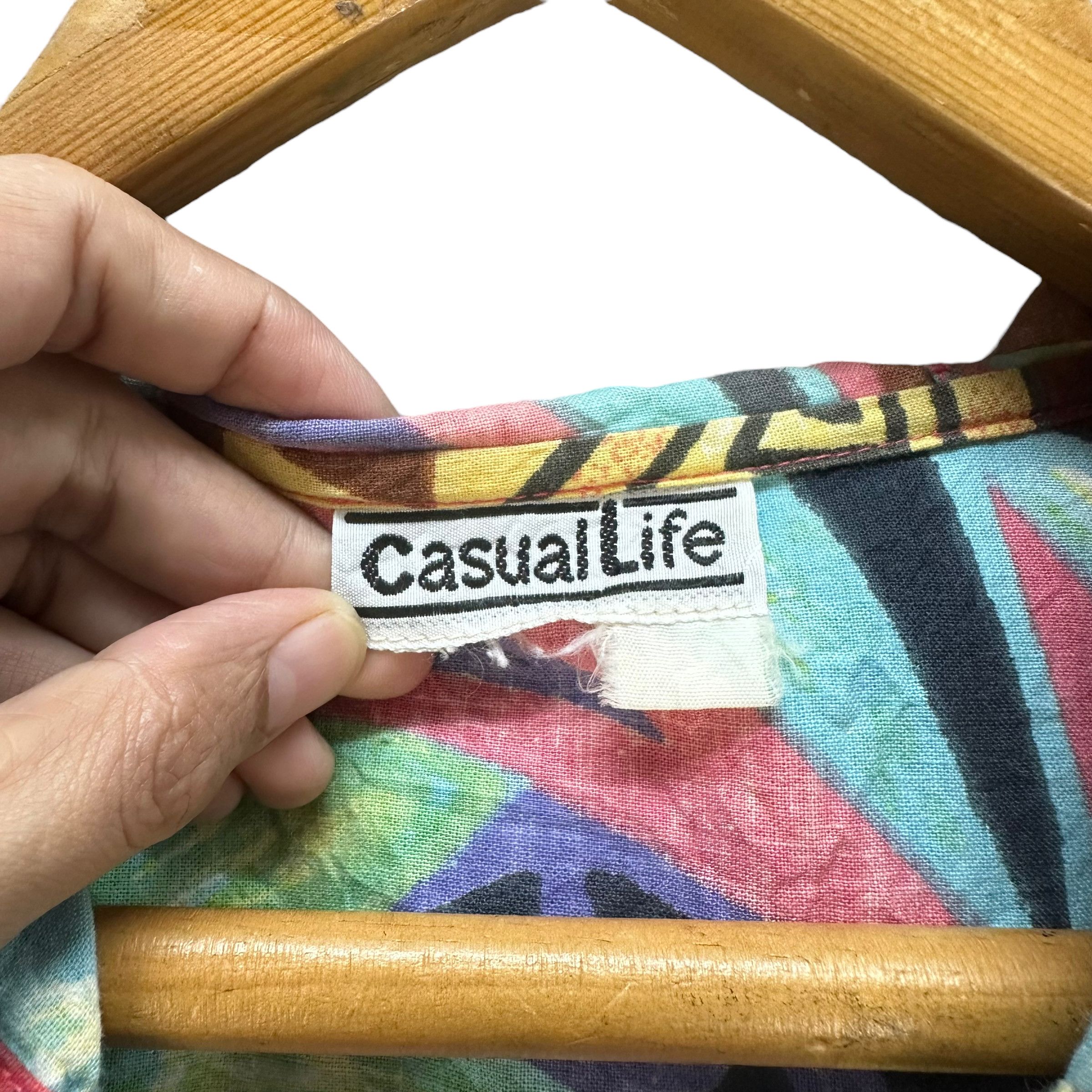 Japanese Brand CASUAL LIFE FULL PRINT BUTTON HOODIE JACKET #8465-010 Size US L / EU 52-54 / 3 - 6 Thumbnail
