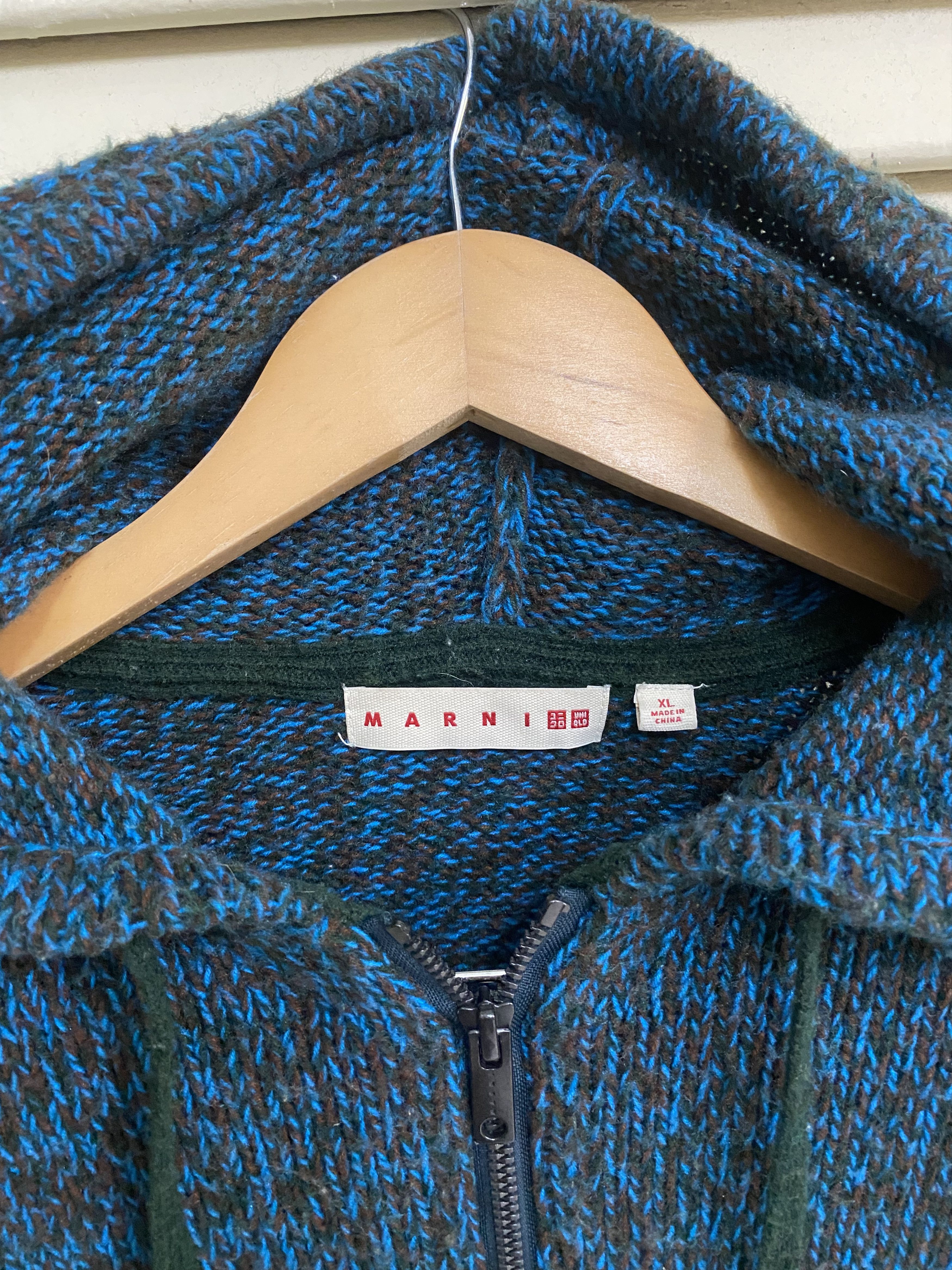 Marni Knitwear Zipper Hoodie Sweater Marni Uniqlo Size US XL / EU 56 / 4 - 4 Thumbnail