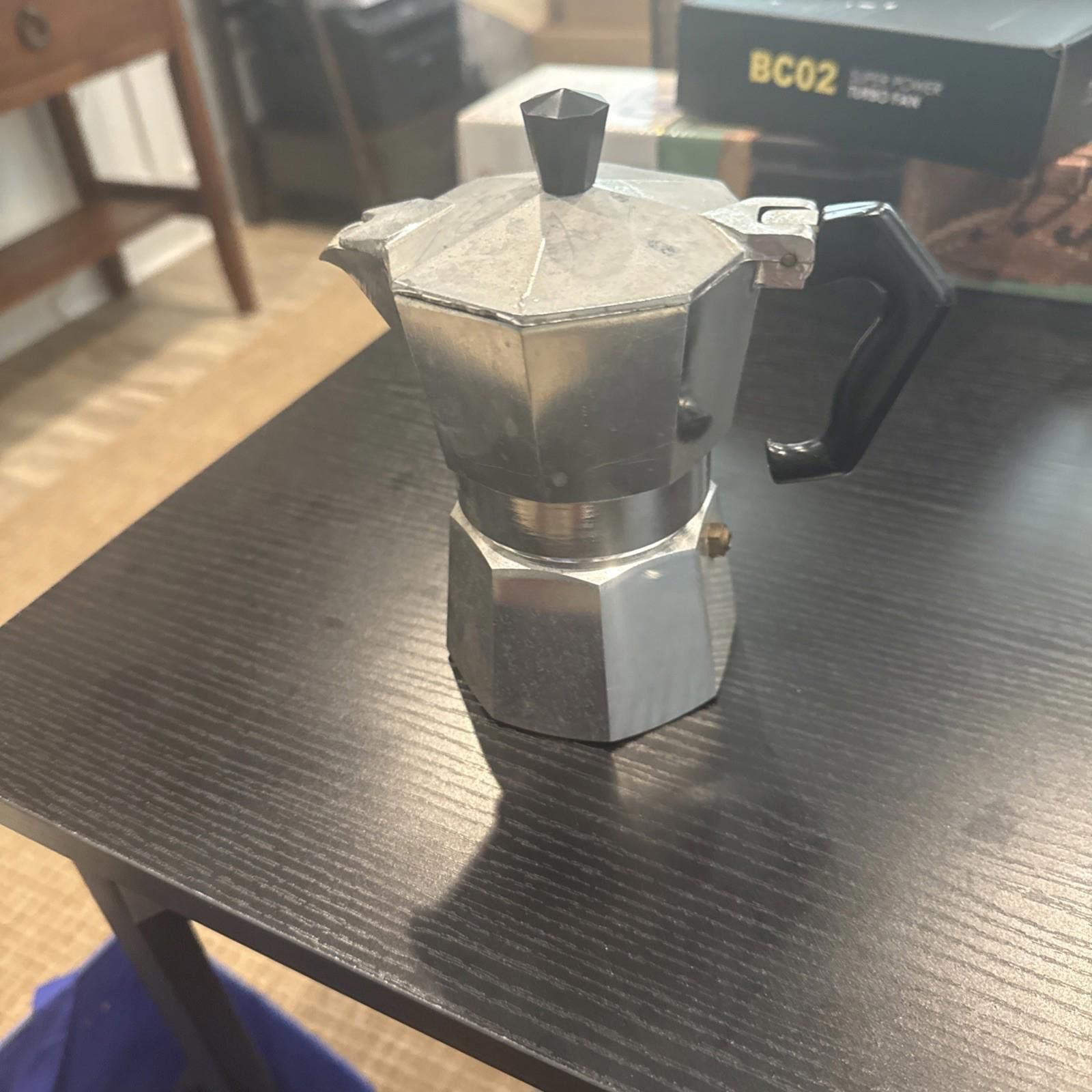 Designer Junior Expresso 1 Cup Coffee Maker Anodised Finish Size ONE SIZE - 6 Thumbnail