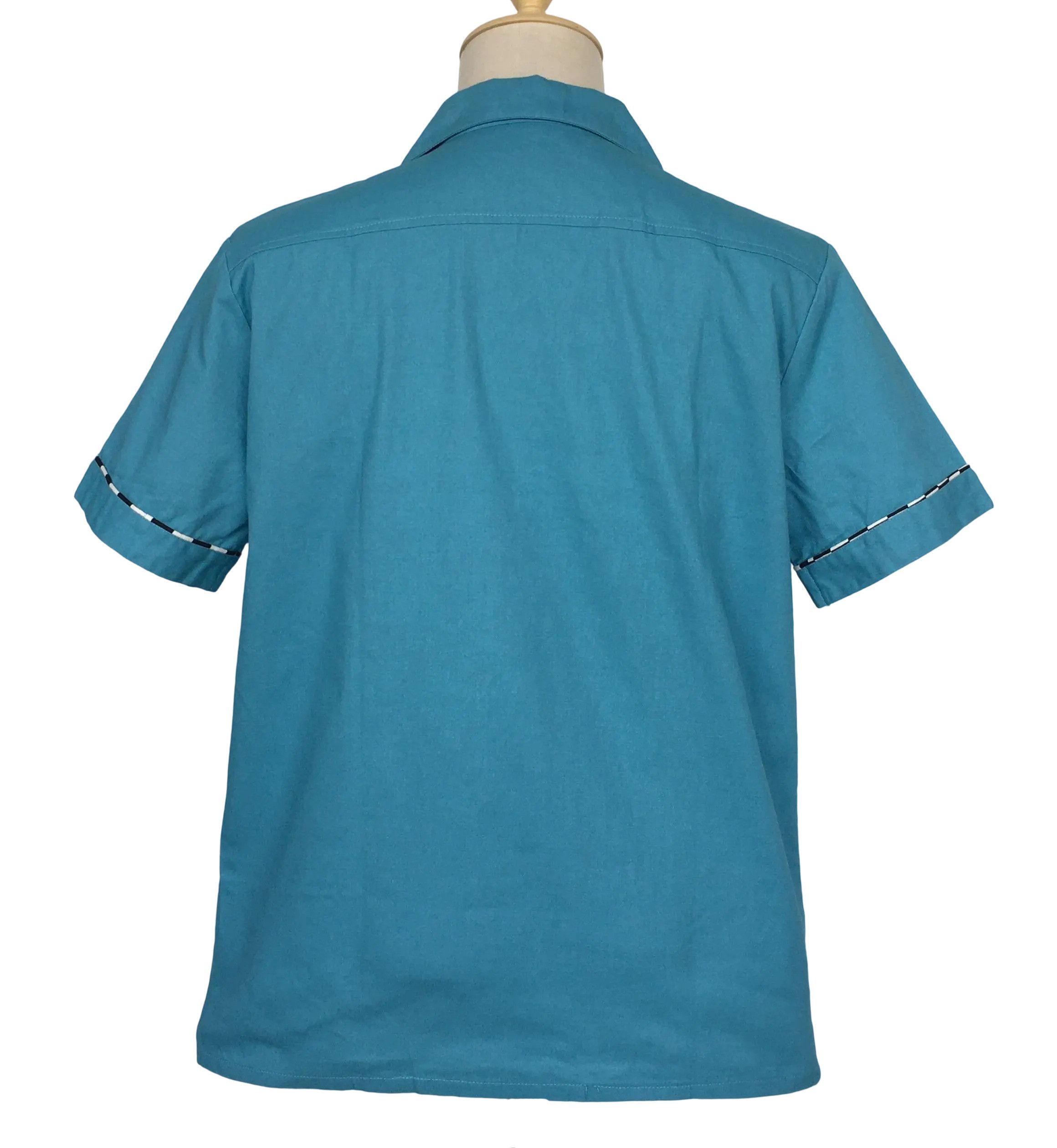 Other Mosaic Panel,Bowling Shirts,Retro Style,Men Shirts Blue Size US XXL / EU 58 / 5 - 4 Thumbnail