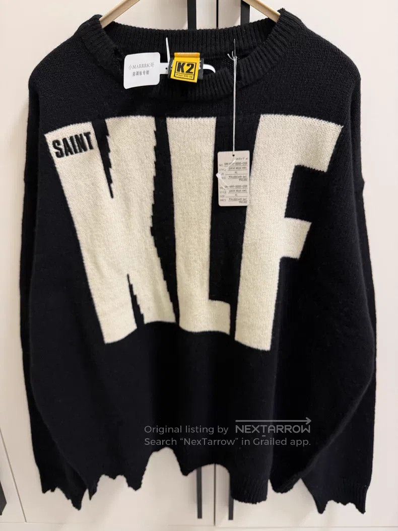 Saint Michael Saint Michael Embroidered wool sweater Size US XL / EU 56 / 4 - 1 Thumbnail