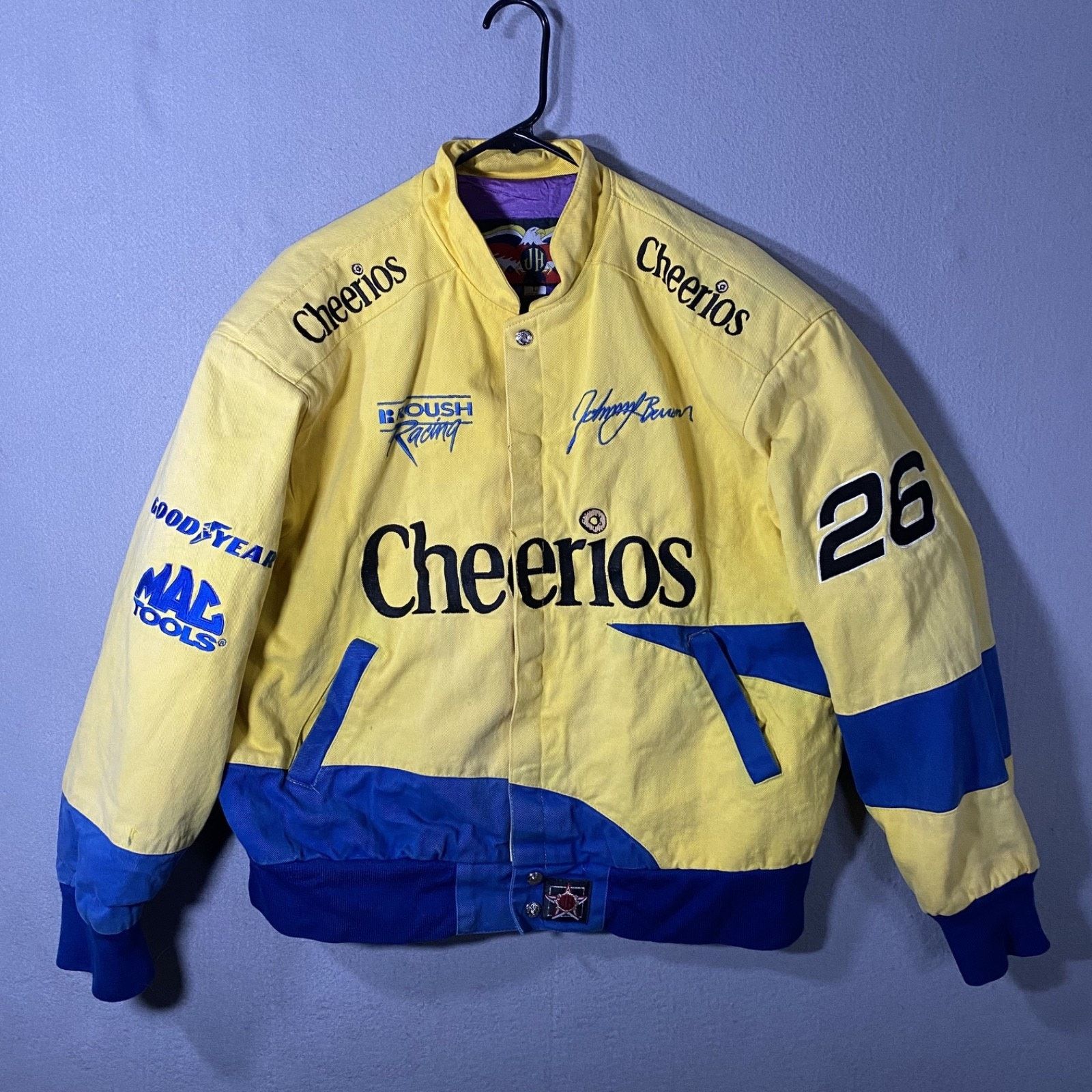JH Design Vintage Cheerios Racing Johnny Benson Jacket Coat USA Large Size US L / EU 52-54 / 3 - 1 Thumbnail