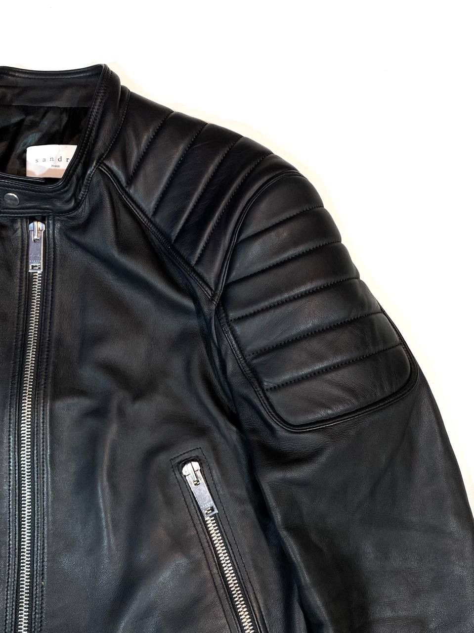 Sandro Sandro Paris Men Leather Jacket Black Biker Motorcycle Rac Size US M / EU 48-50 / 2 - 10 Thumbnail