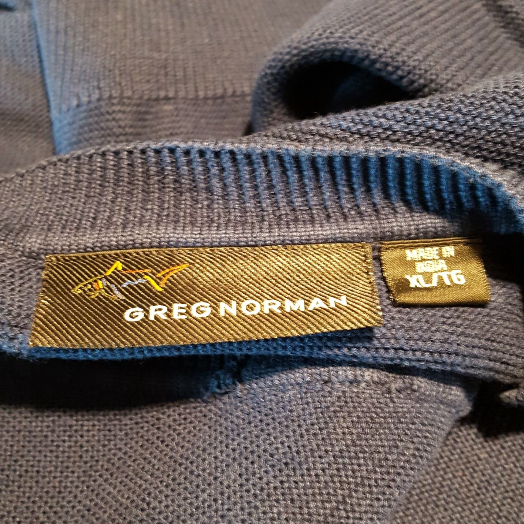 Logo 7 VINTAGE Greg Norman Shark Men's XL Knit Pullover V-Neck Golf Sweater Size US XL / EU 56 / 4 - 6 Thumbnail