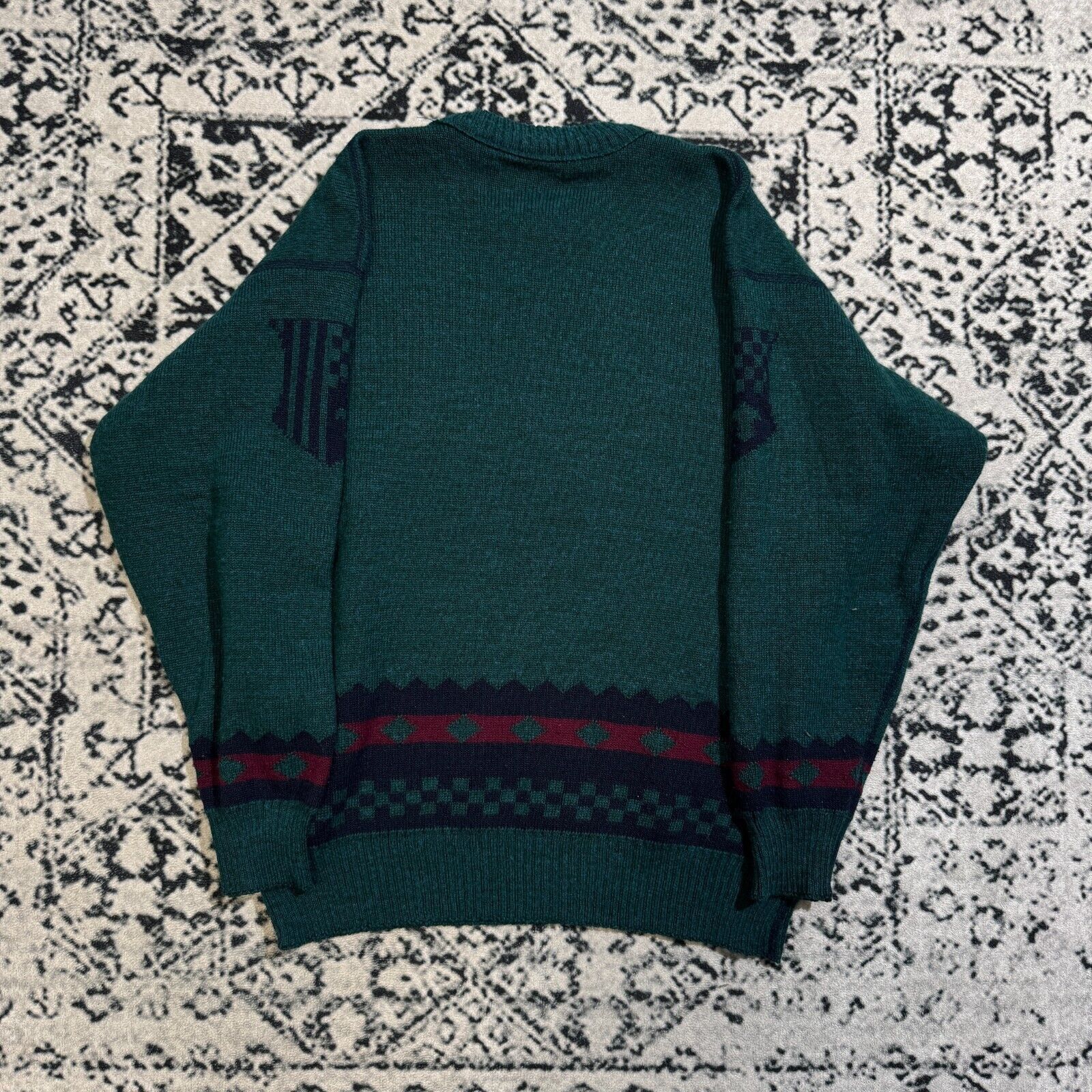 Vintage Vintage Unisex Green Wool Sweater Size S Boho Grunge Smart Size US S / EU 44-46 / 1 - 9 Thumbnail