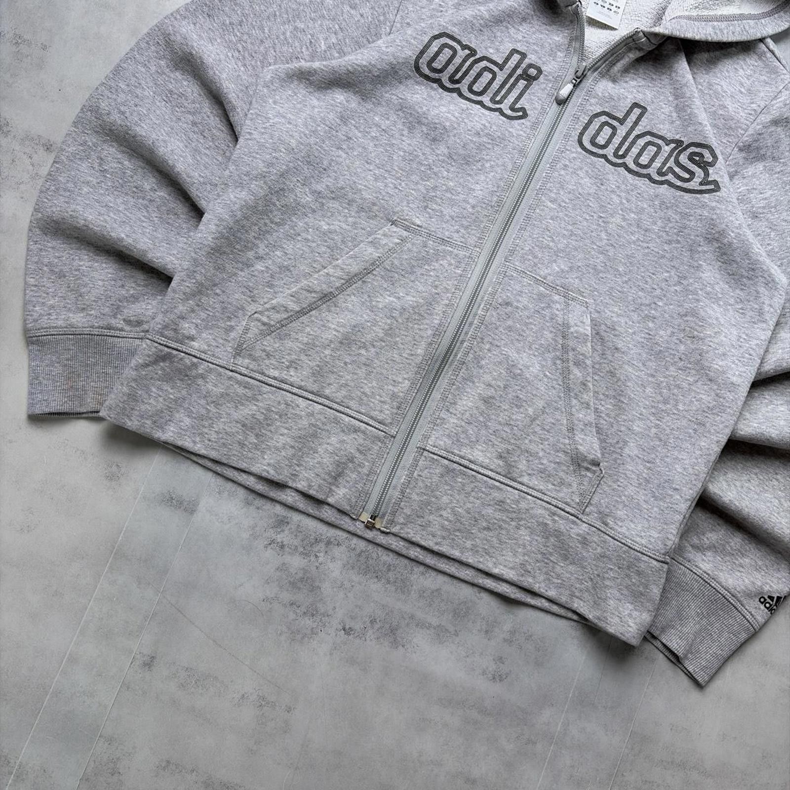 Adidas Y2K Grey Adidas Grunge Skater Zip Up Hoodie Size M / US 6-8 / IT 42-44 - 4 Thumbnail