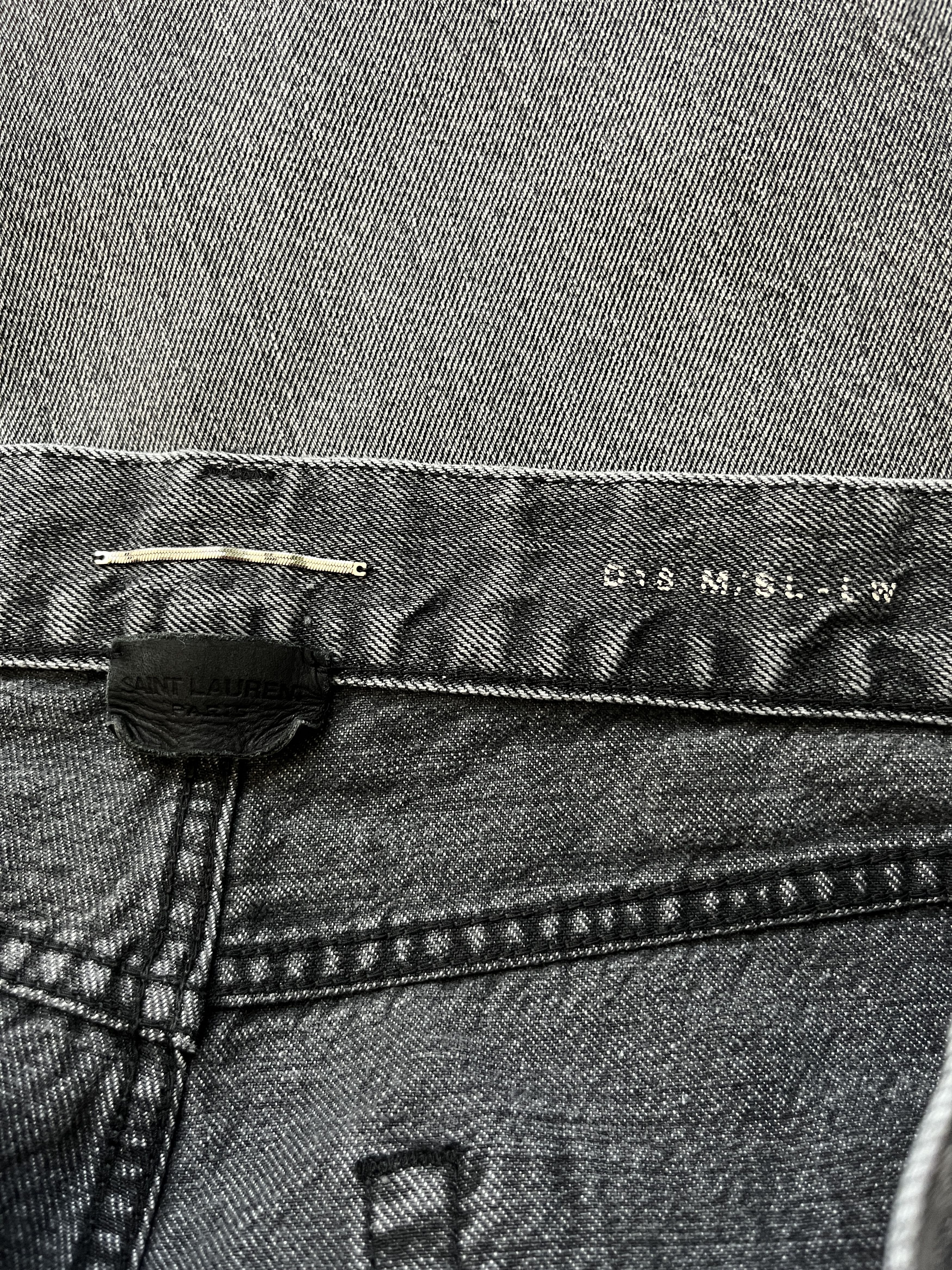 Saint Laurent Paris ⚡️QUICK SALE⚡️2019 Saint Laurent Vaccarello Grey Denim Jeans Size US 29 - 3 Thumbnail