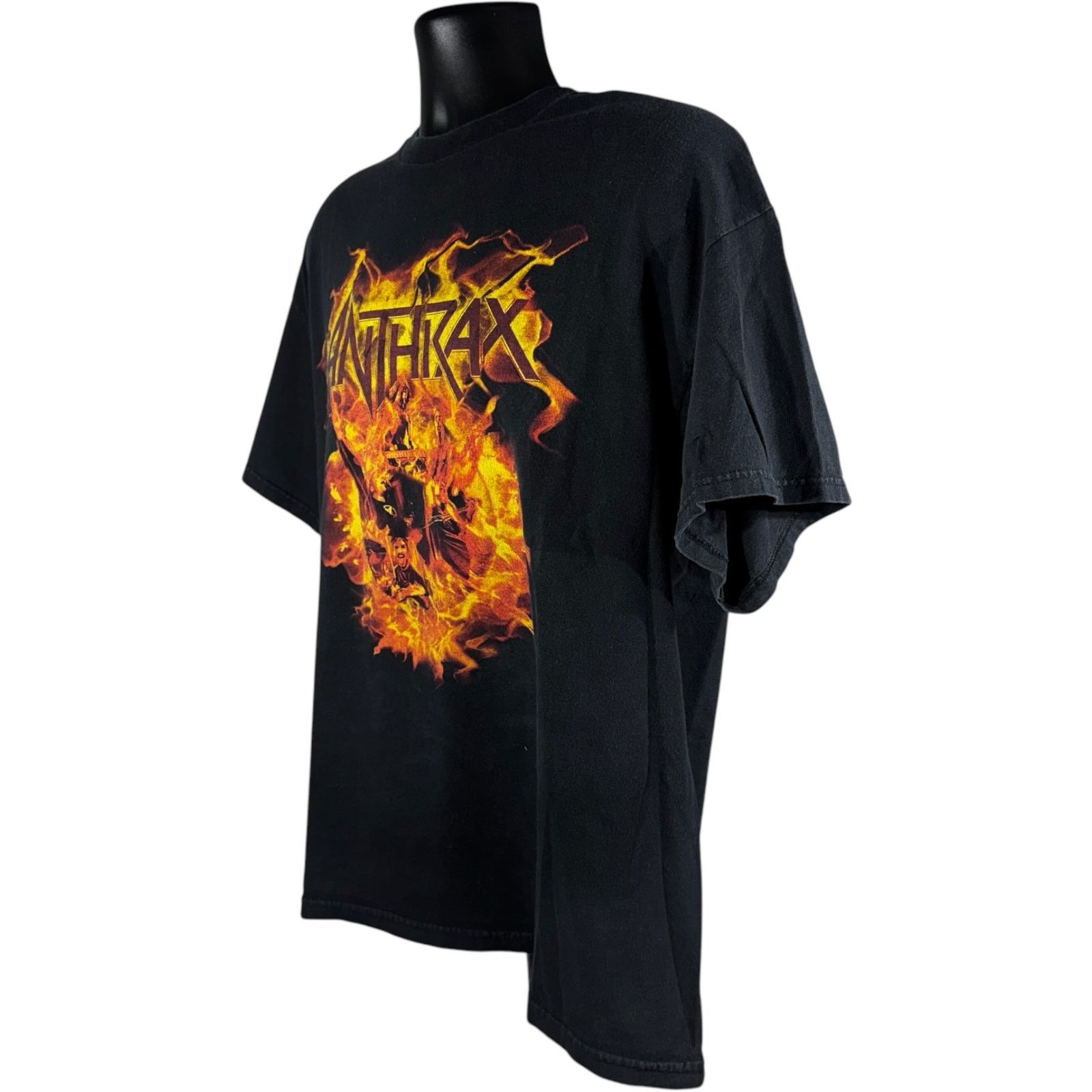Vintage Vintage Anthrax Flame Logo Tee XL Size US XL / EU 56 / 4 - 3 Thumbnail