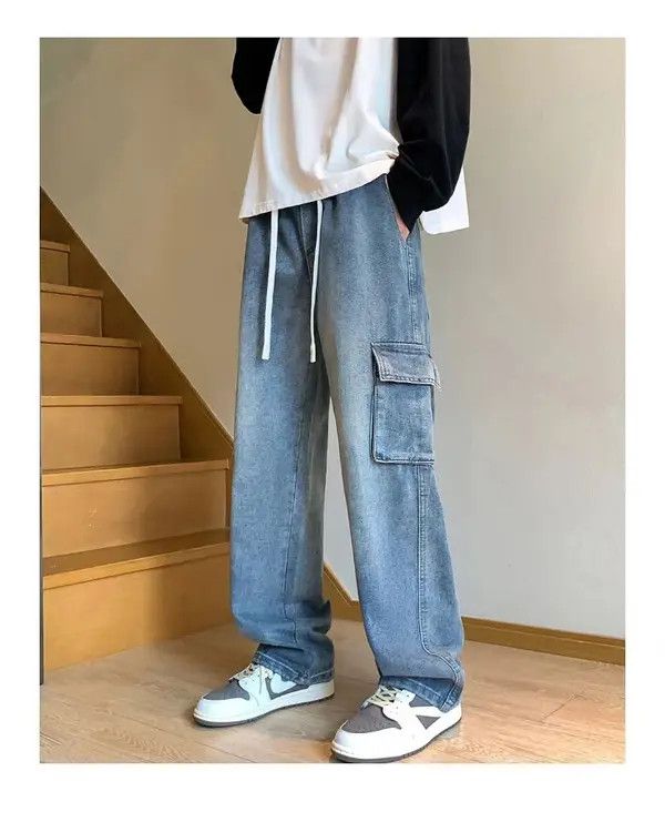VIBE Light Blue High Street Vintage Loose Jeans Size US 32 / EU 48 - 2 Thumbnail