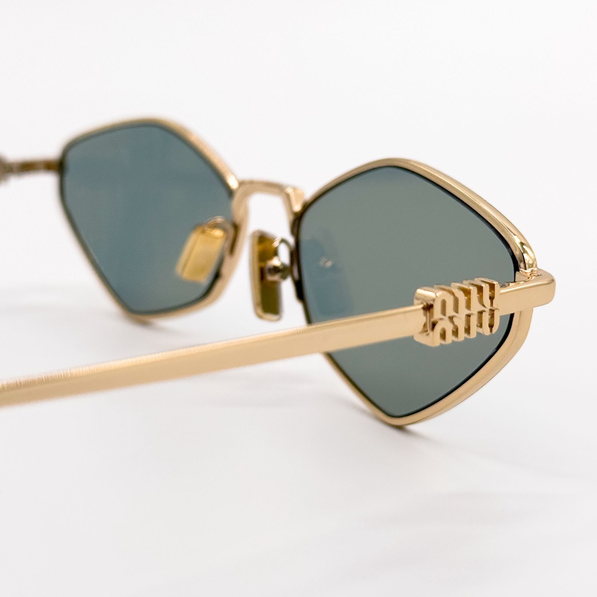 Miu Miu NEW MIU MIU SUNGLASSES MU56ZS 5AK04M GREEN MU 56ZS, SMU 56Z Size ONE SIZE - 6 Thumbnail