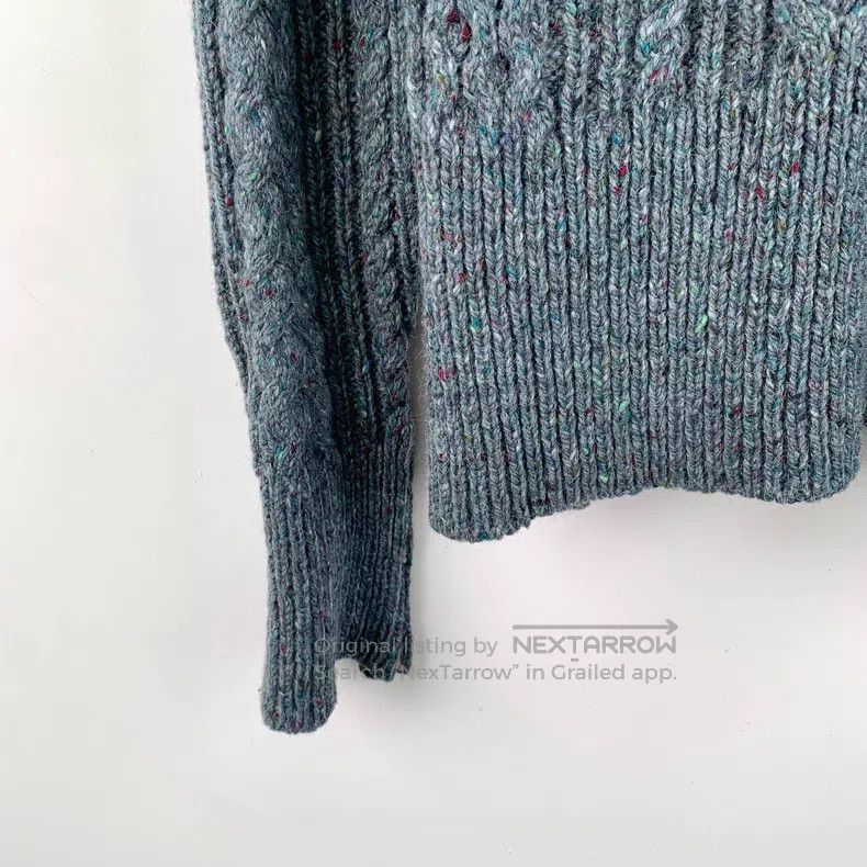 Thom Browne Thom Browne Blue-gray classic four-striped wool sweater wi Size US XXL / EU 58 / 5 - 5 Thumbnail