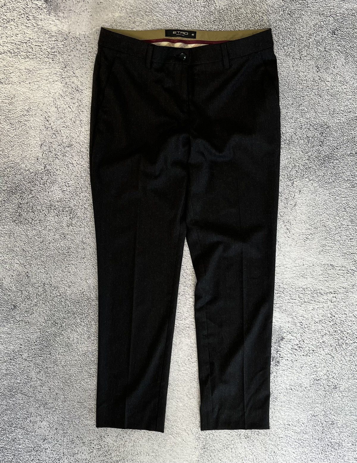 Etro ETRO Italy Women's Black Wool Blend Dress Pants Trousers Size 27" / US 4 / IT 40 - 1 Thumbnail