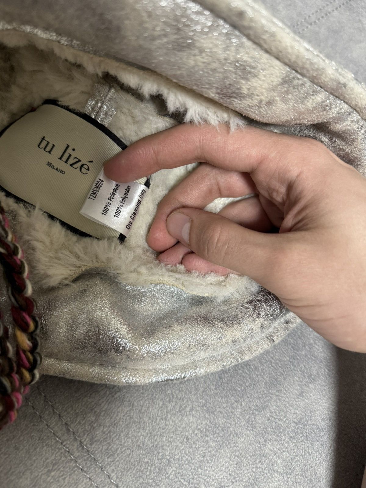 Designer Tu Lize Itali designer knit silver hat Panama teddy Size ONE SIZE - 10 Thumbnail