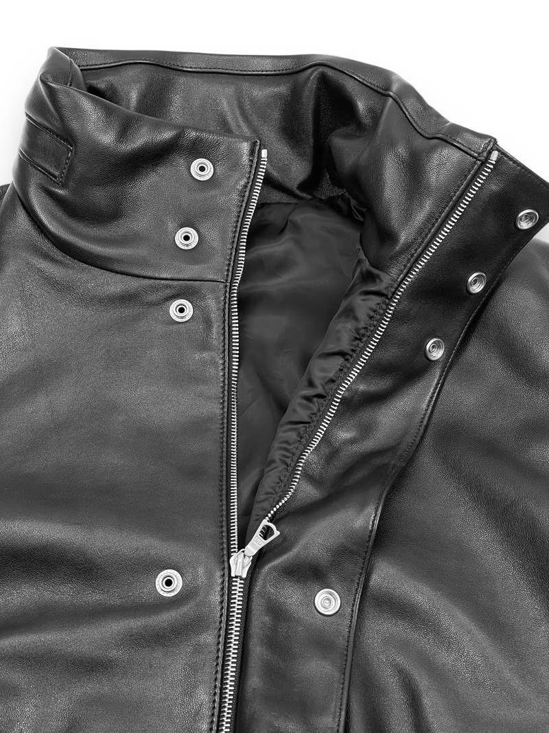 John Elliott John Elliott Leather Jumper Jacket – Black (Size Medium) Size US M / EU 48-50 / 2 - 8 Thumbnail