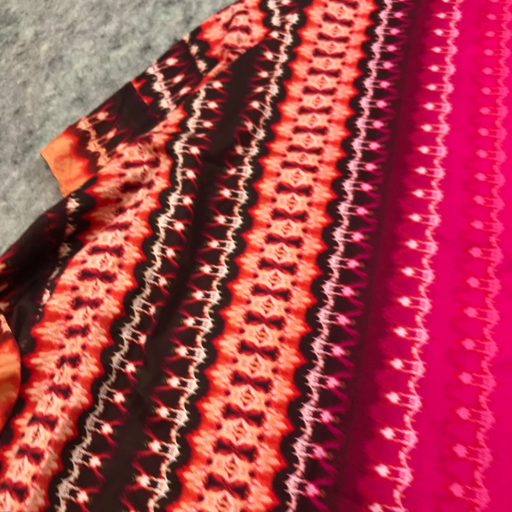 Bob Mackie Bob Mackie Wearable Art Womens Poncho Shirt Top Size 1X Pink Orange Tie Dye Size XL / US 12-14 / IT 48-50 - 4 Thumbnail