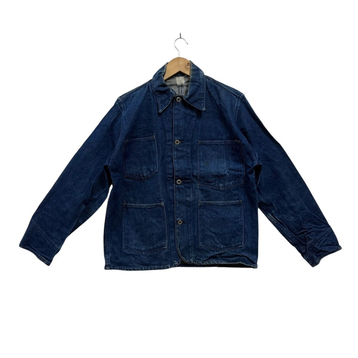 Japanese Brand Vintage Denim Chore Jacket Japanese Brand Size US M / EU 48-50 / 2 - 1 Thumbnail