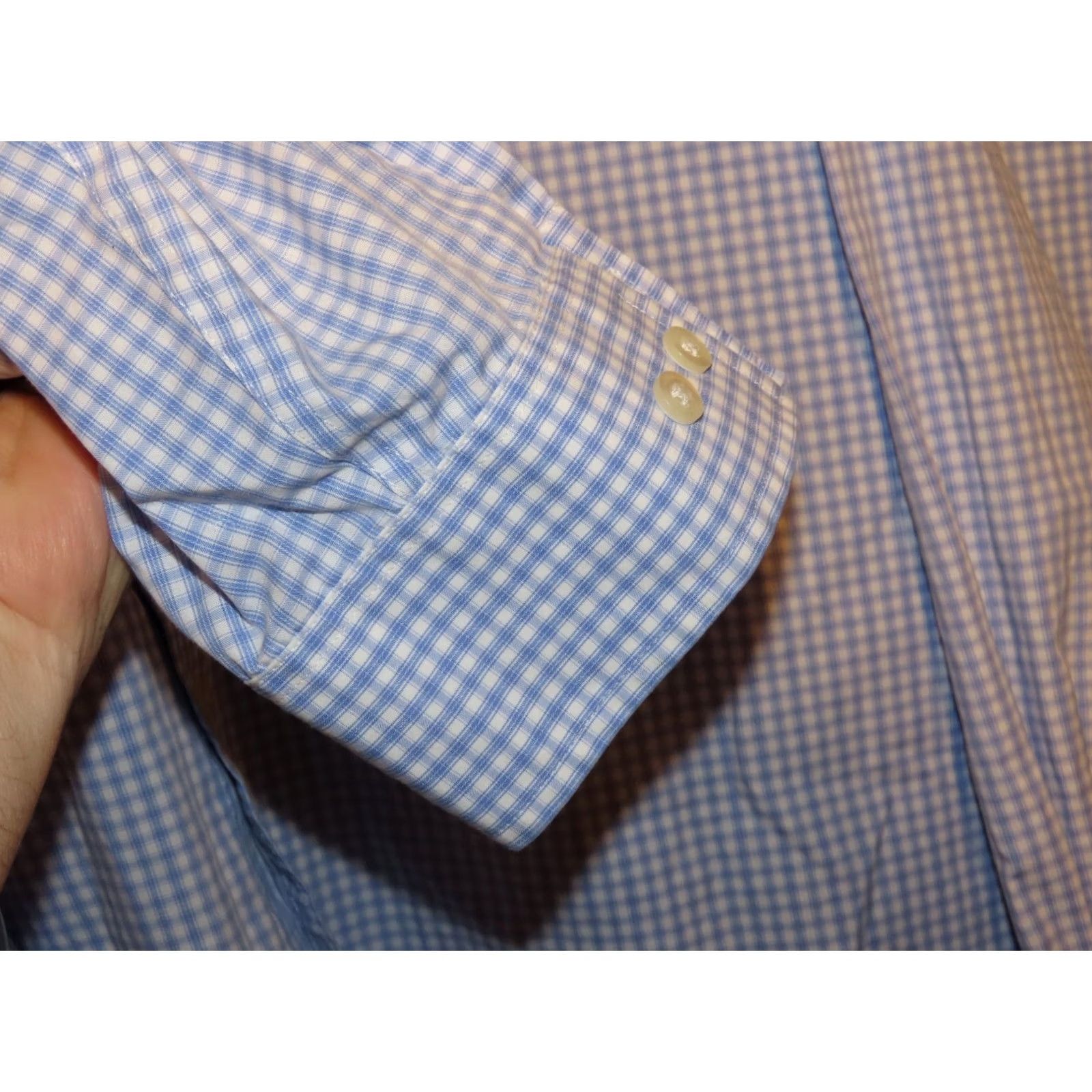 Michael Kors Michael Kors Dress Shirt Mens 34 Regular Non-Iron Blue Striped Button Up Shirt Striped Dress Shirt Mens RegularPurple Size US S / EU 44-46 / 1 - 5 Thumbnail