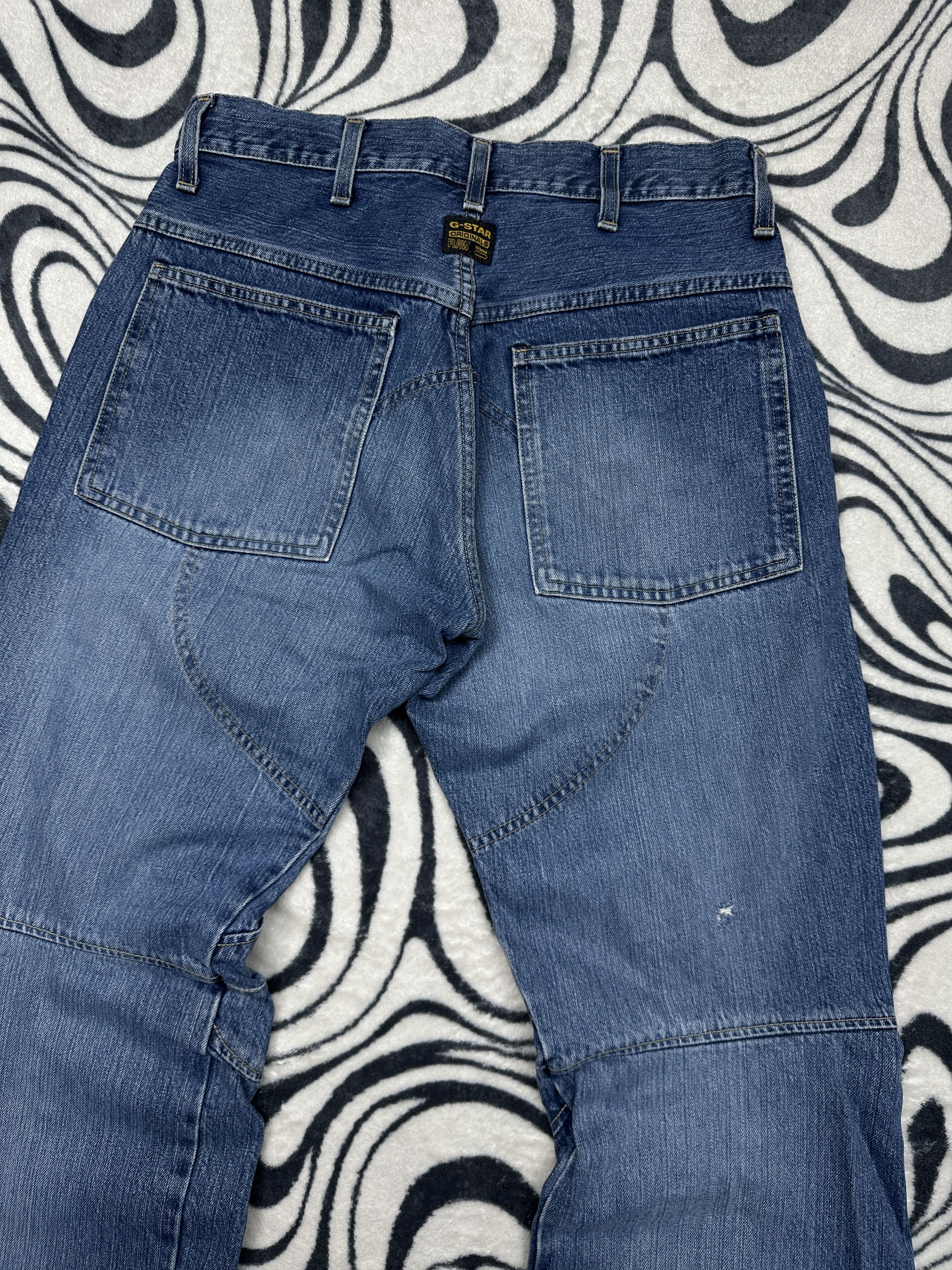 G-Star G Star Raw Elwood Mens Denim Pants Double Knee Jeans Size US 31 - 6 Thumbnail