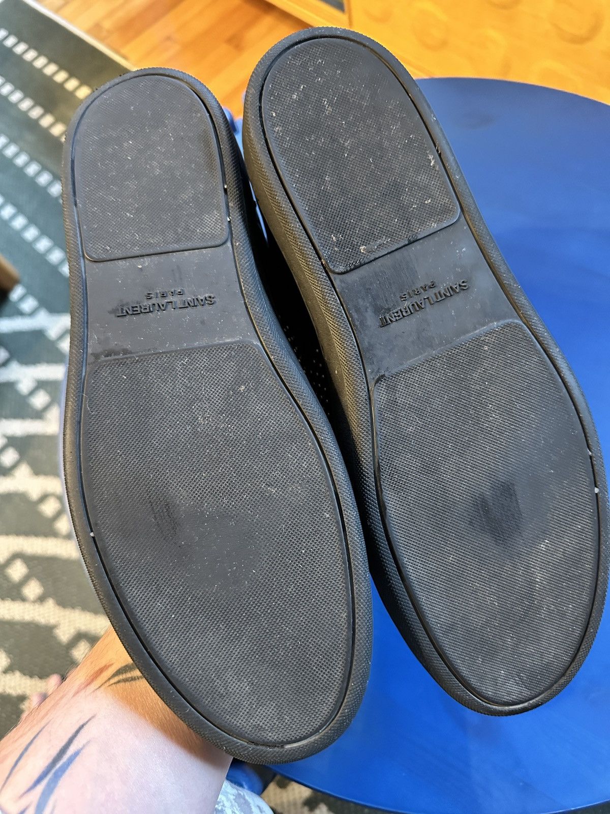 Hedi Slimane × Saint Laurent Paris Saint Laurent Paris SL/100H Black Sneakers with Studs Rare Size US 14 / EU 47 - 4 Thumbnail