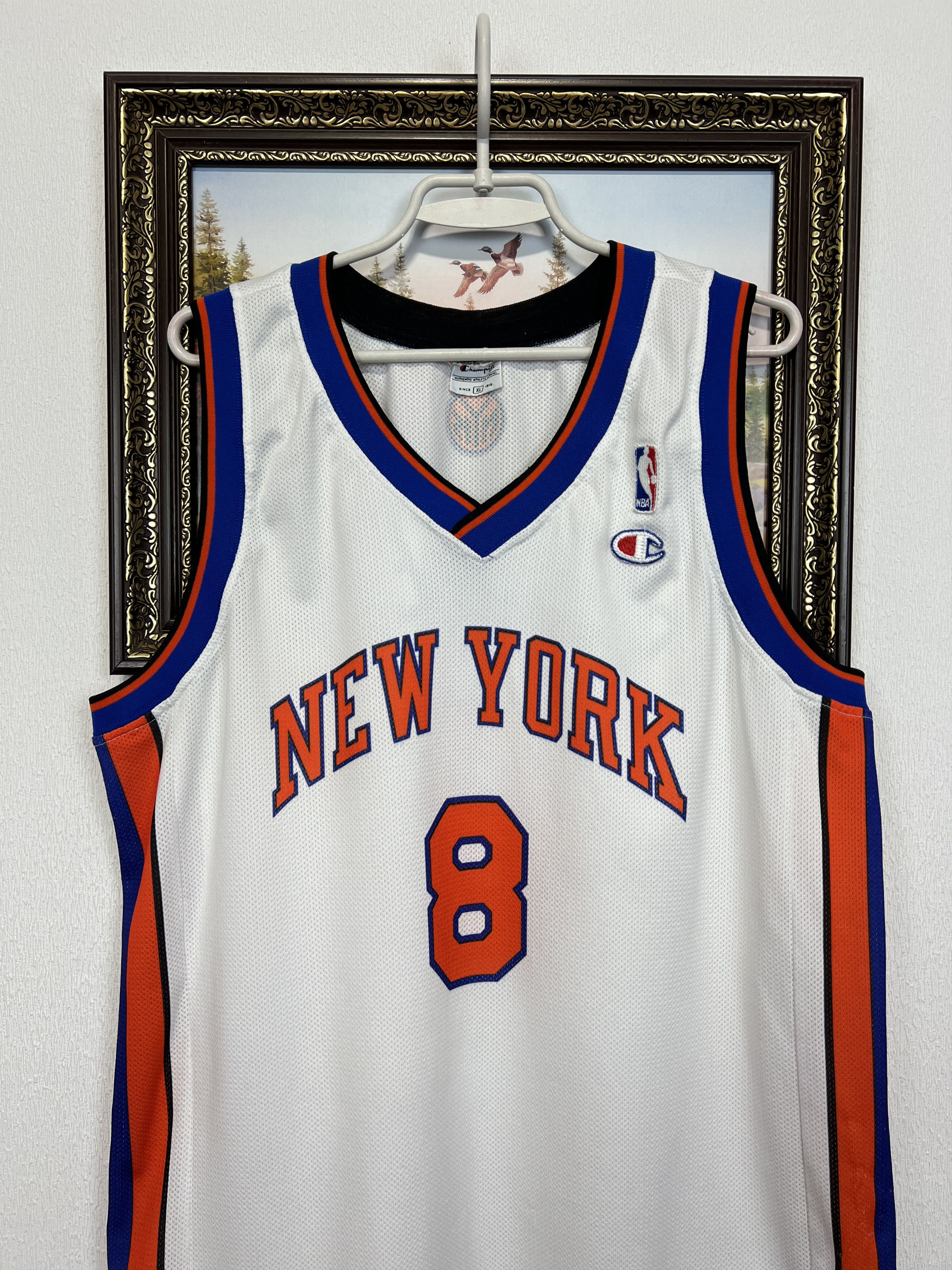 Champion Vintage 90's New York Knicks NBA Sprewell Jersey Trikot Size US XL / EU 56 / 4 - 2 Thumbnail