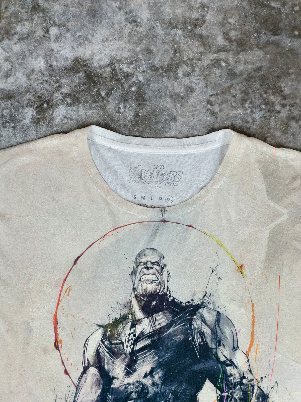 Marvel Comics Avenger Infinity War Thanos Battle Stance White T-Shirt Size US XXL / EU 58 / 5 - 3 Thumbnail