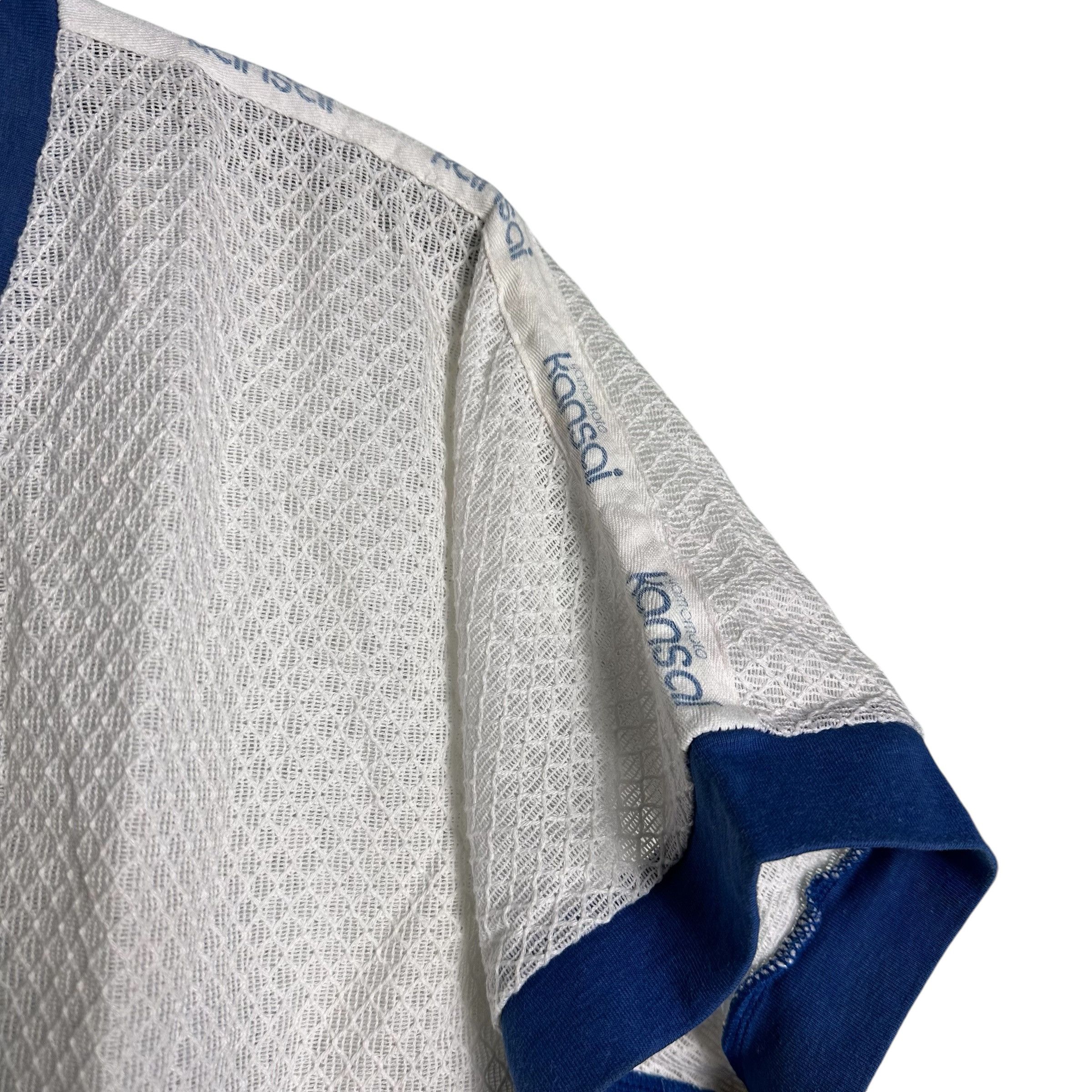 Kansai Yamamoto 🔥RARE🔥Vtg Kansai Yamamoto EYE Sleeve Tape Mesh Shirt Size US L / EU 52-54 / 3 - 3 Thumbnail