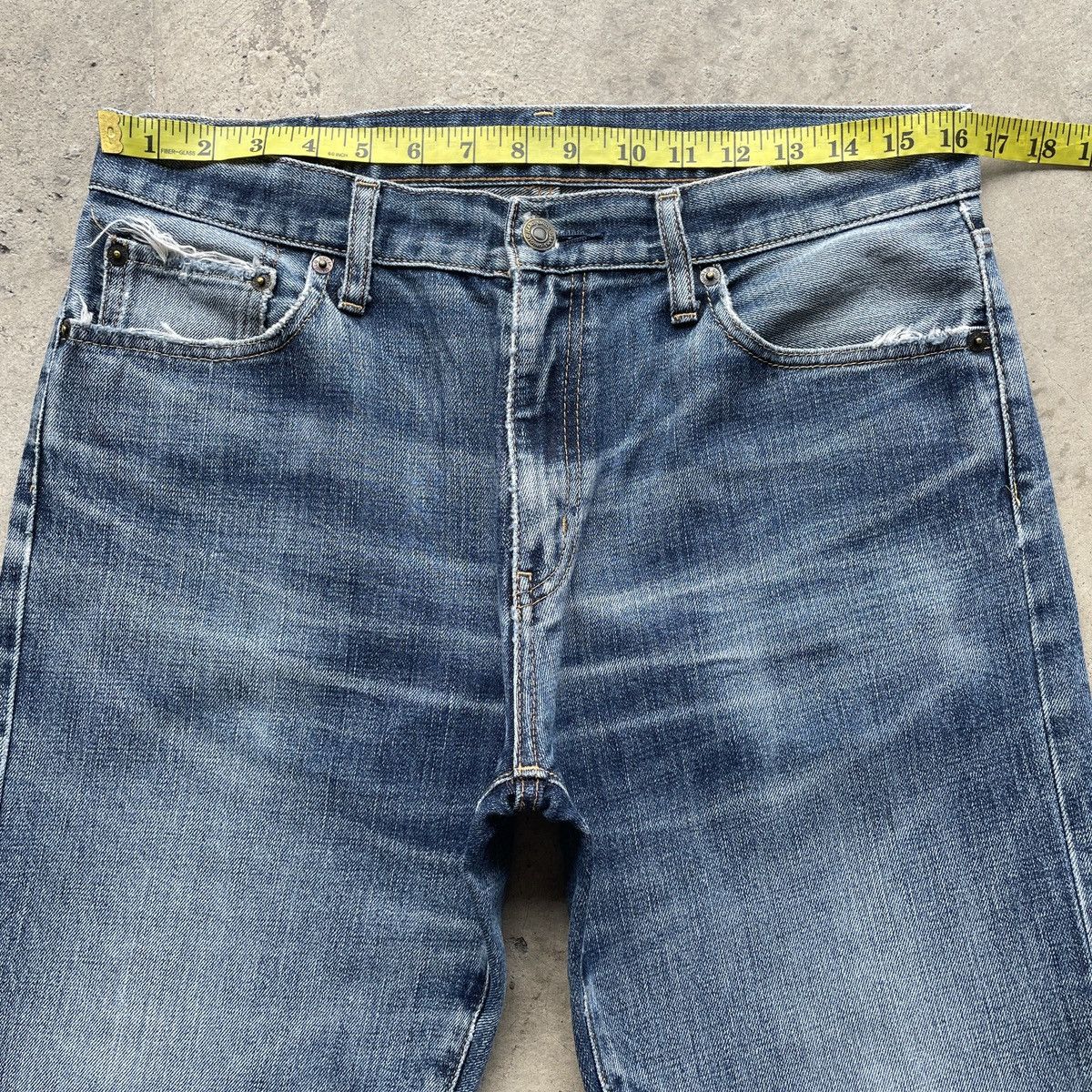 Japanese Brand Distressed💥 Vintage Japanese Jeans Faded Denim Pants W33 Size US 33 - 5 Thumbnail