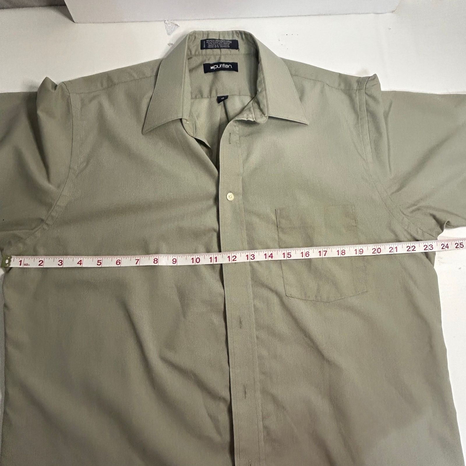 Puritan Puritan Sage Green Button Down Shirt Size 16 Large Size US L / EU 52-54 / 3 - 5 Thumbnail