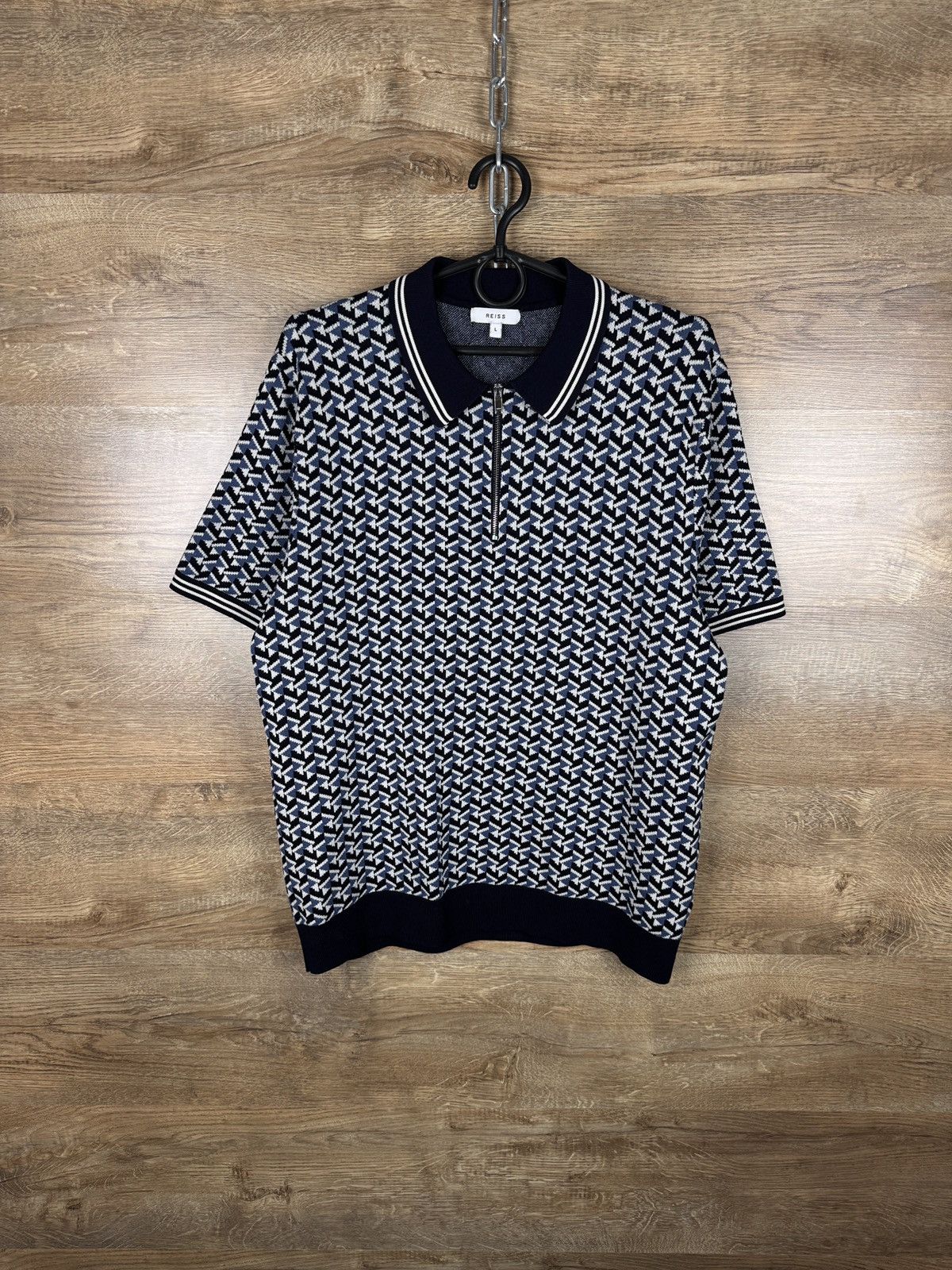 Reiss Mens Reiss polos luxury T-shirt tee size L blue Size US L / EU 52-54 / 3 - 1 Thumbnail