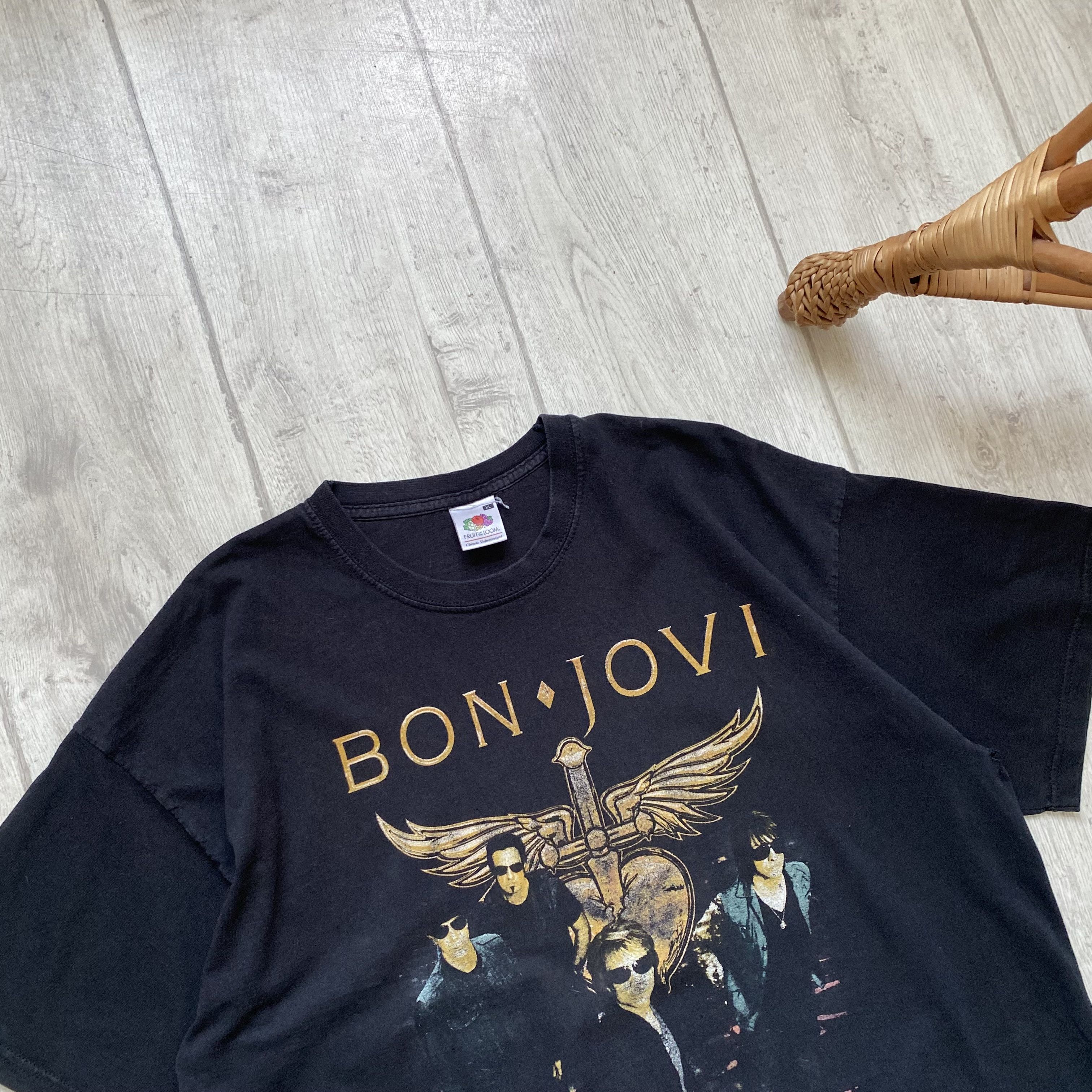 Bon Jovi 🎸 Vintage Bon Jovi Tour tee Y2K distressed rock band Size US L / EU 52-54 / 3 - 3 Thumbnail