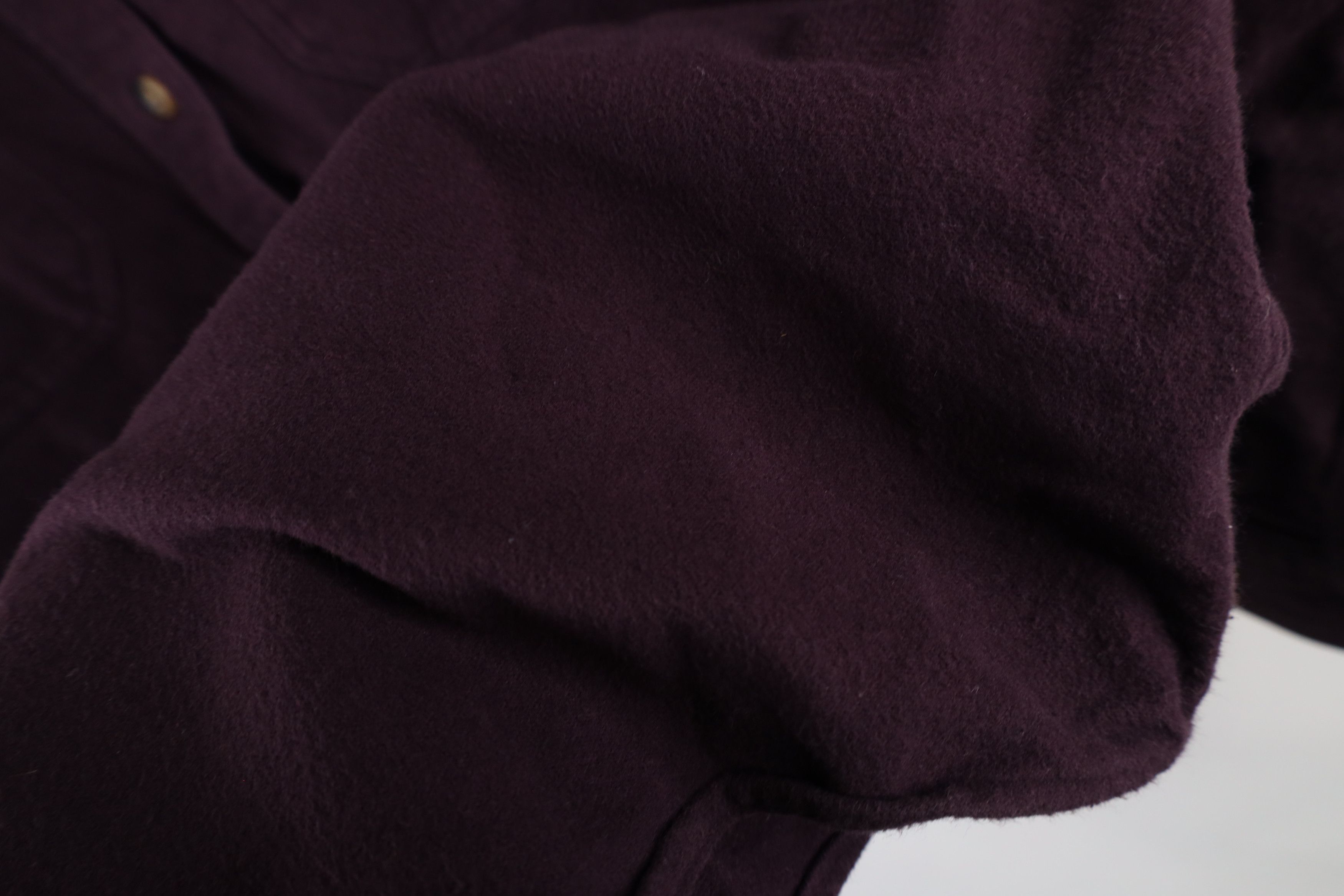 Lands' End × Vintage Vintage 90s Lands End Chamois Cloth Button Shirt Purple Size M / US 6-8 / IT 42-44 - 7 Thumbnail