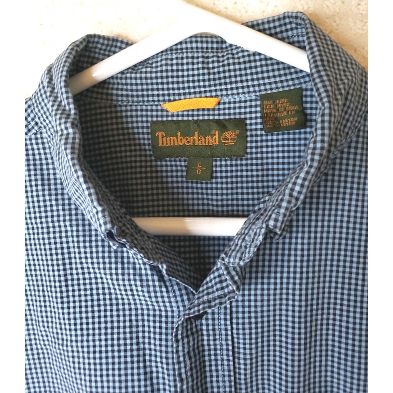 Timberland Timberland Shirt Mens L Blue Black Check Button-Front Long Sleeve Casual Workwear Outdoor Outdoors 90s? Size US L / EU 52-54 / 3 - 6 Thumbnail