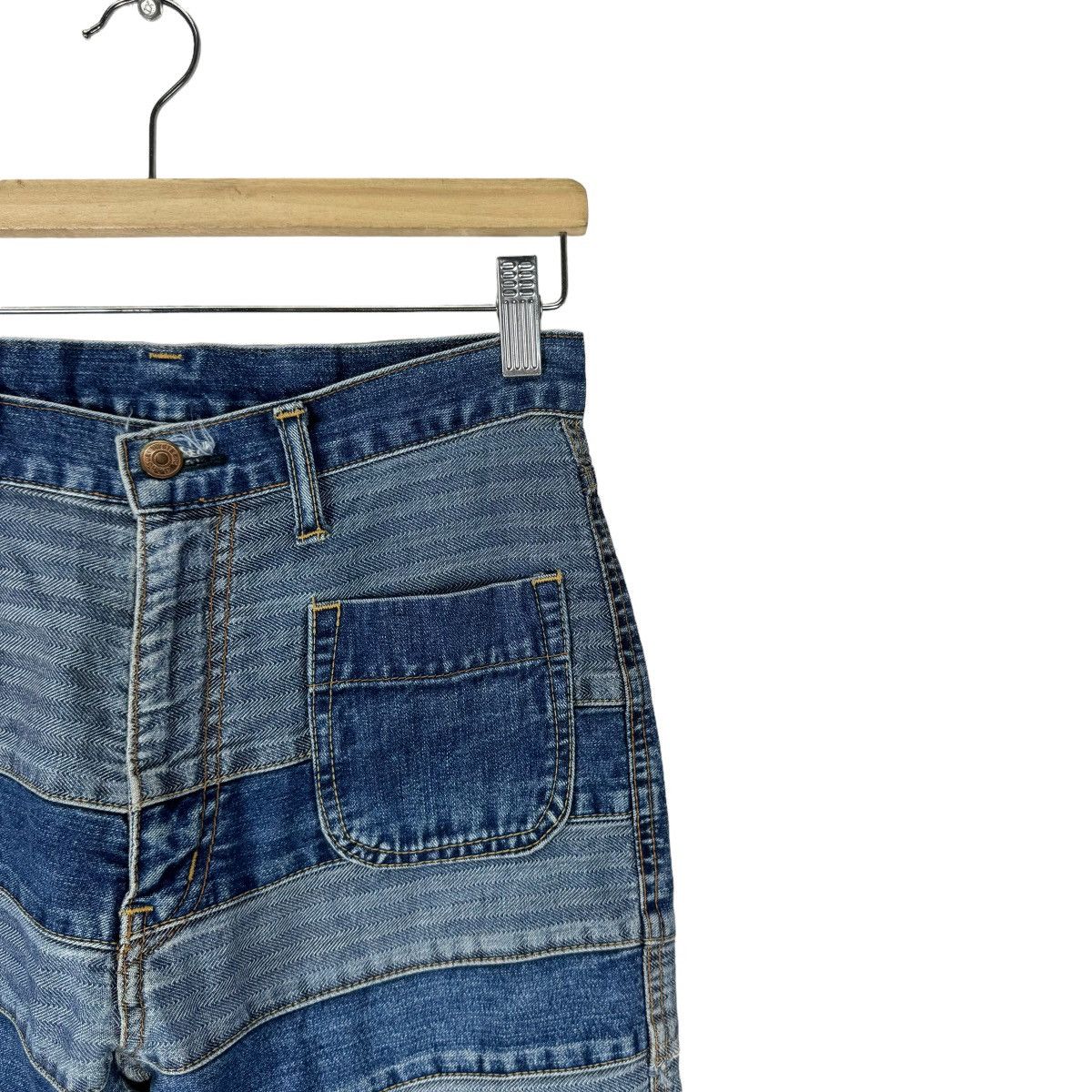 Hysteric Glamour ☀️90s HYSTERIC GLAMOUR JEANS PATCHWORK HAGI DENIM PANTS Size US 28 / EU 44 - 4 Thumbnail