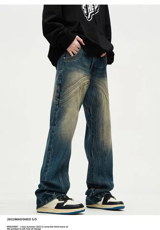 Japanese Brand × Vintage Y2k Hip Hop Street Casual Pants Loose Wide Leg Splice Size US 34 / EU 50 - 2 Thumbnail