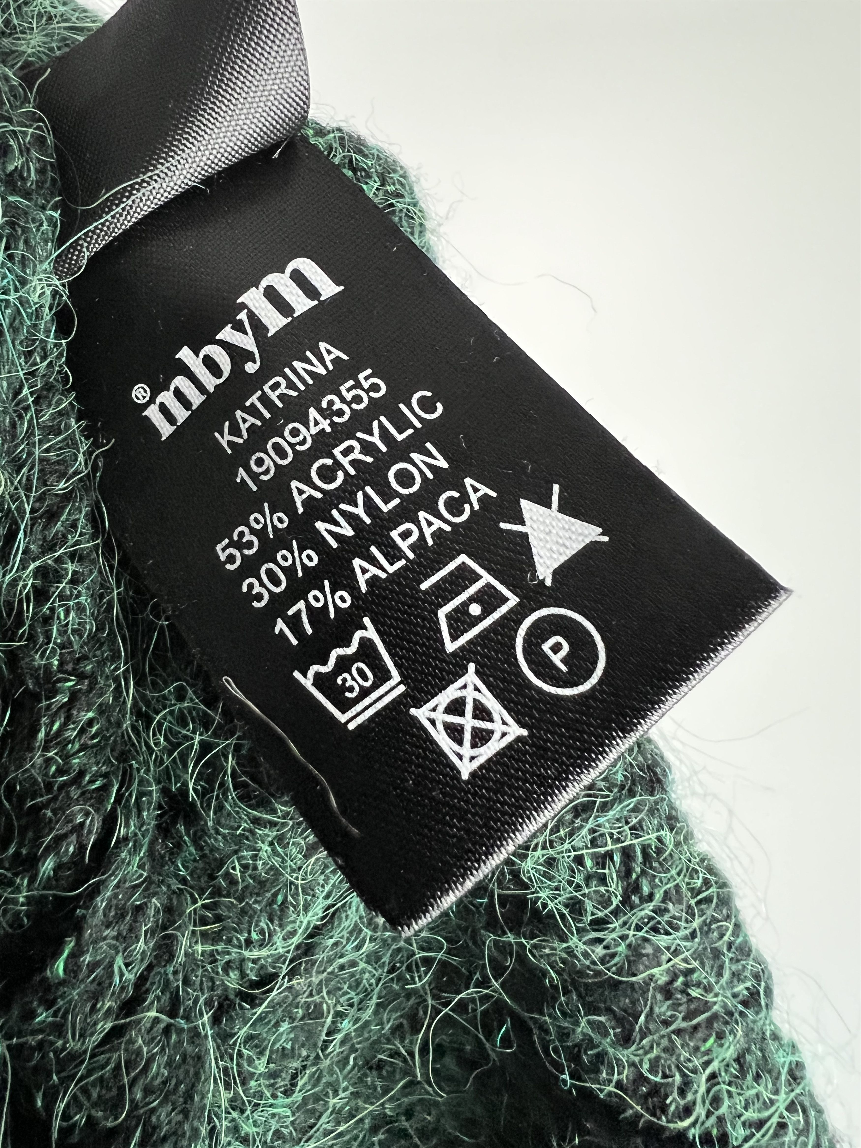 Designer Mbym Green Alpaca Long Sleeve Dress Size XS/S Size XS / US 0-2 / IT 36-38 - 8 Thumbnail