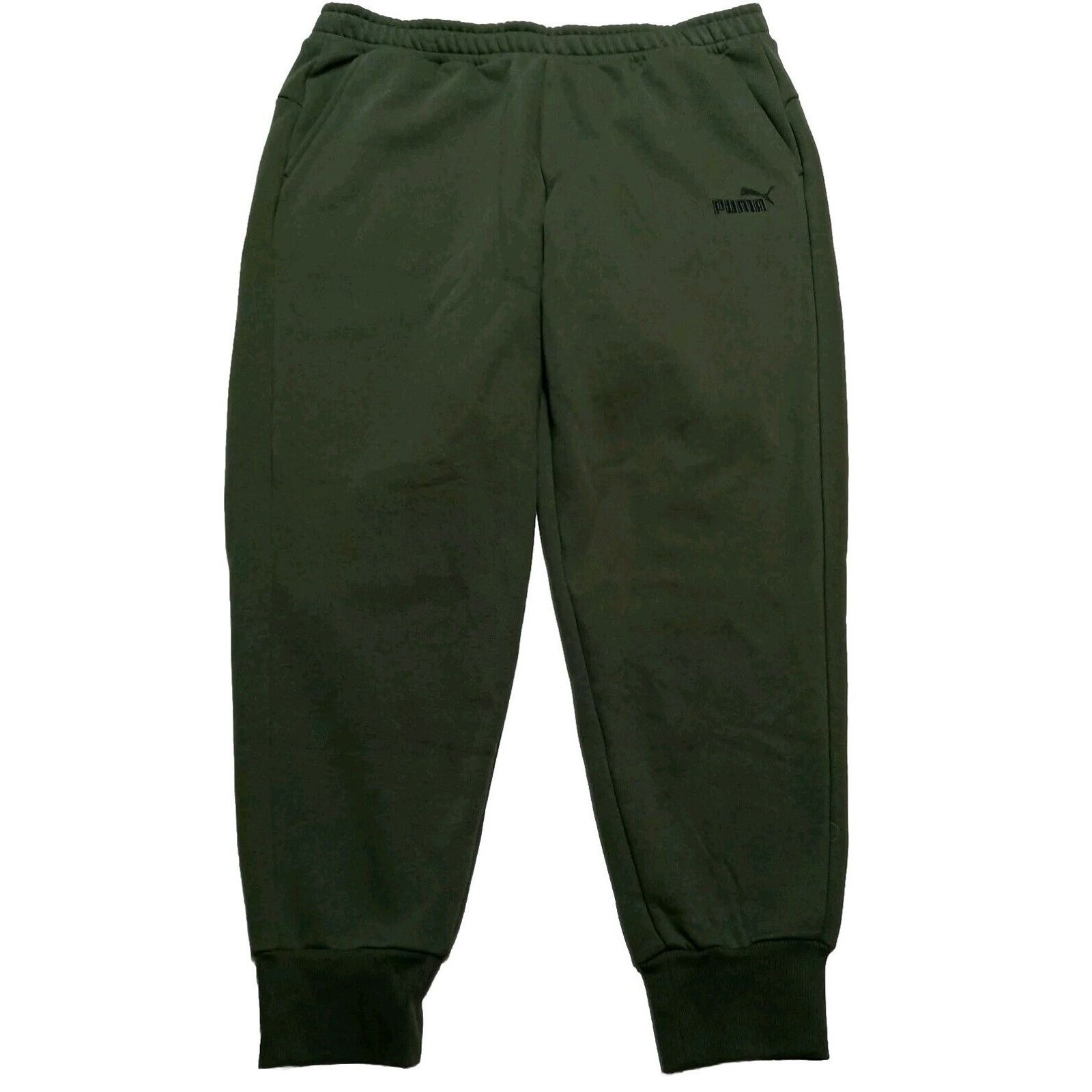 Puma Puma Essentials Embroidery Logo Sweatpants Men's 2XL Green Size US 40 / EU 56 - 1 Thumbnail