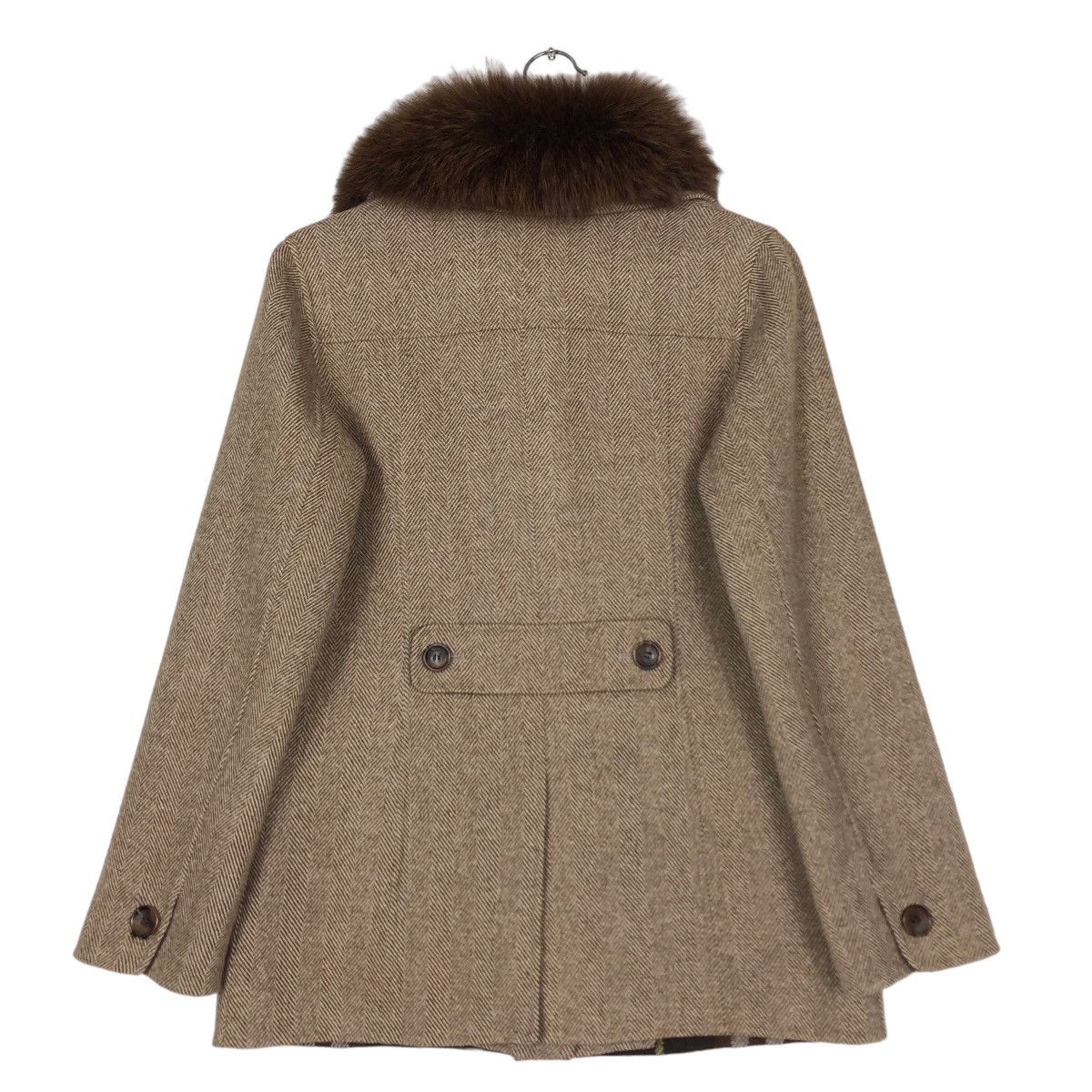 Burberry 🔥Vintage Wool Jacket Burberry Nova Check Mink Fur Collar Size US M / EU 48-50 / 2 - 8 Thumbnail
