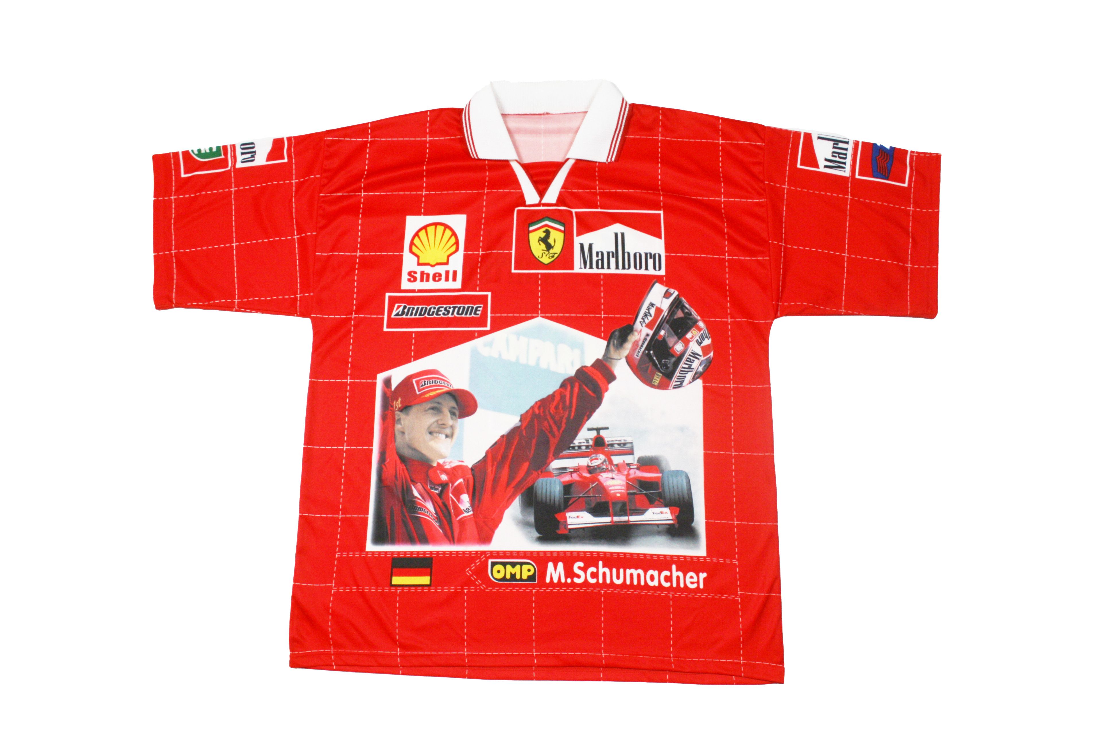 Ferrari 90S Formula 1 Marlboro Michael Schumacher Big Logo Jersey Size US XXL / EU 58 / 5 - 1 Thumbnail