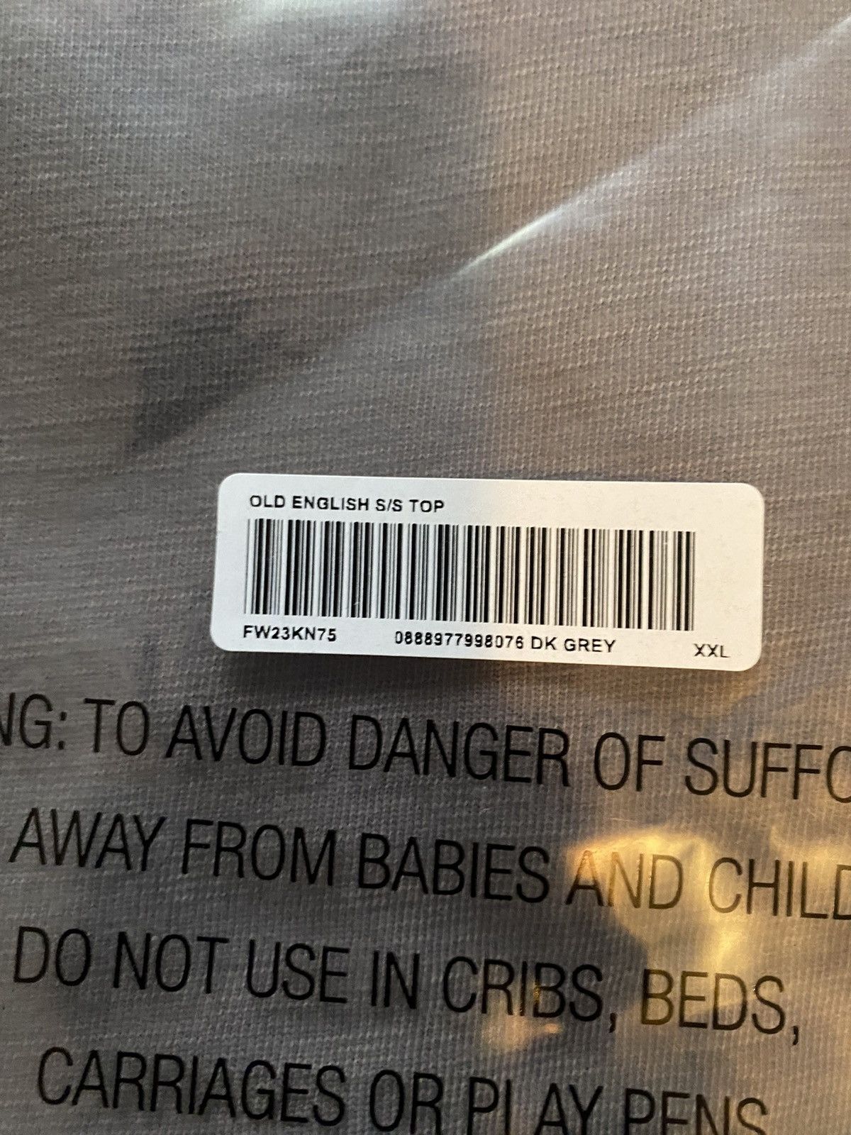 Supreme Supreme Old English S/S Top Dark Grey 2XL Size US XXL / EU 58 / 5 - 7 Thumbnail