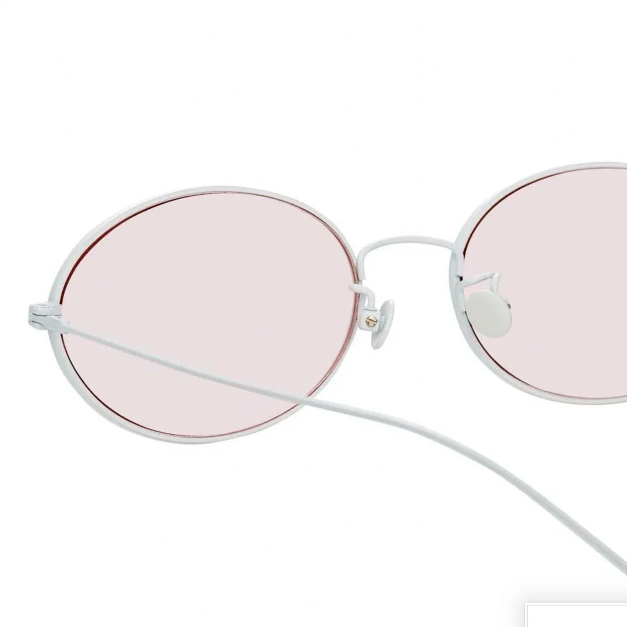 Ann Demeulemeester Ann Demeulemeester Pink Lenses Silver Oval Metal Sunglasses Size ONE SIZE - 4 Thumbnail