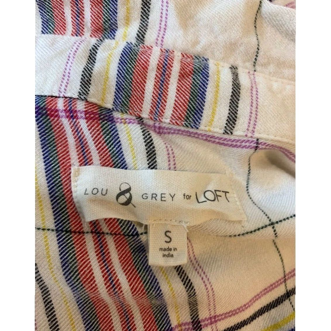 Lou & Grey **Women's Small Gray Soft Flannel Faux Wrap Pullover Blouse** User: **Small Women's Gray Soft Flannel Faux Wrap Pullover Blouse** Size S / US 4 / IT 40 - 8 Thumbnail