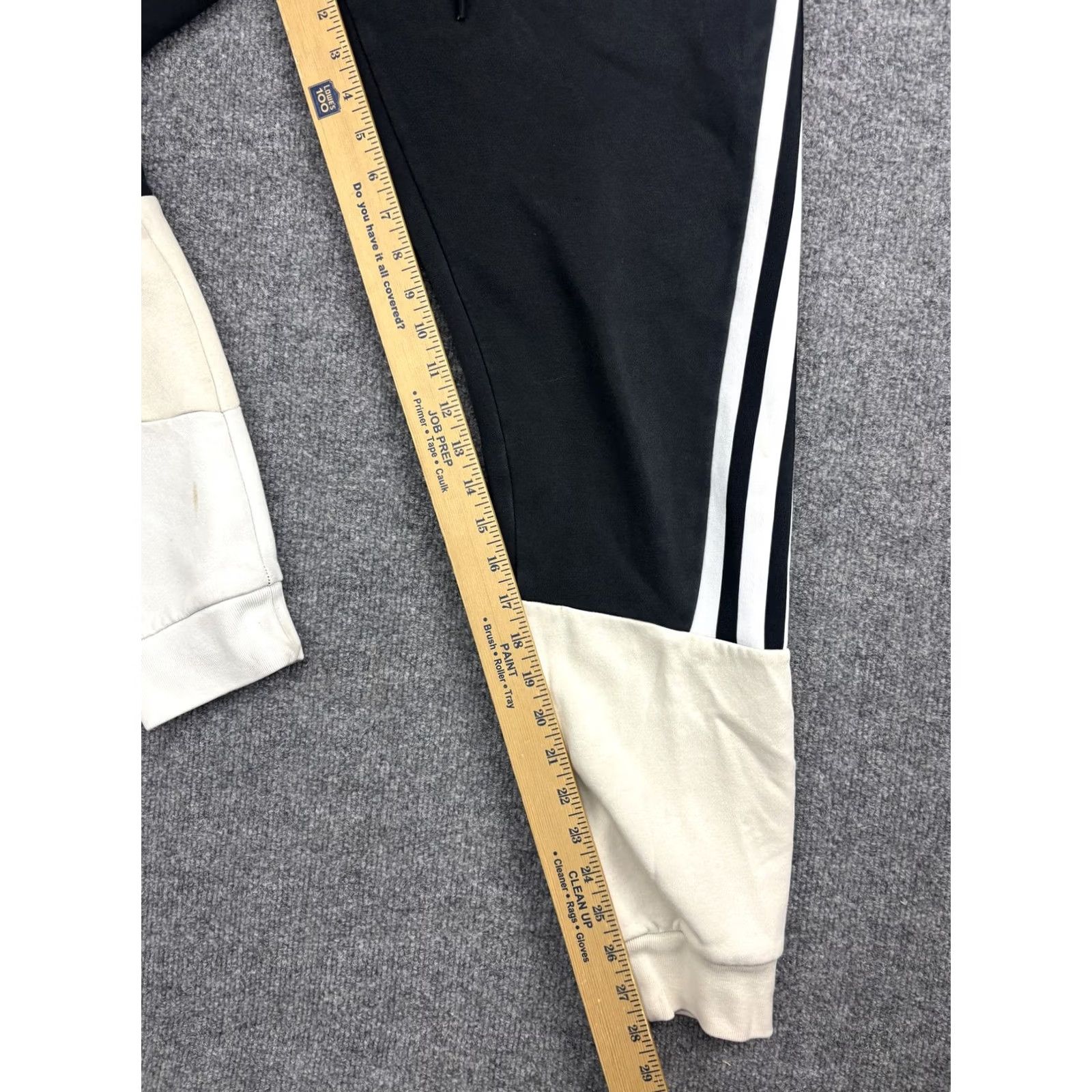 Adidas Adidas Sweatpants Mens Medium Black Fleece Jogger Colorblock Stripe Logo Size US 31 - 5 Thumbnail