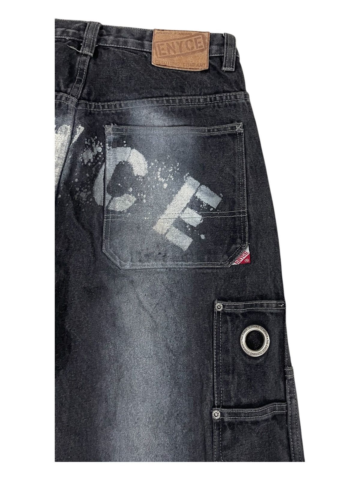 Enyce Y2K Enyce Spellout Super Baggy Rapper Carpenter Skater Jeans Size US 36 / EU 52 - 4 Thumbnail