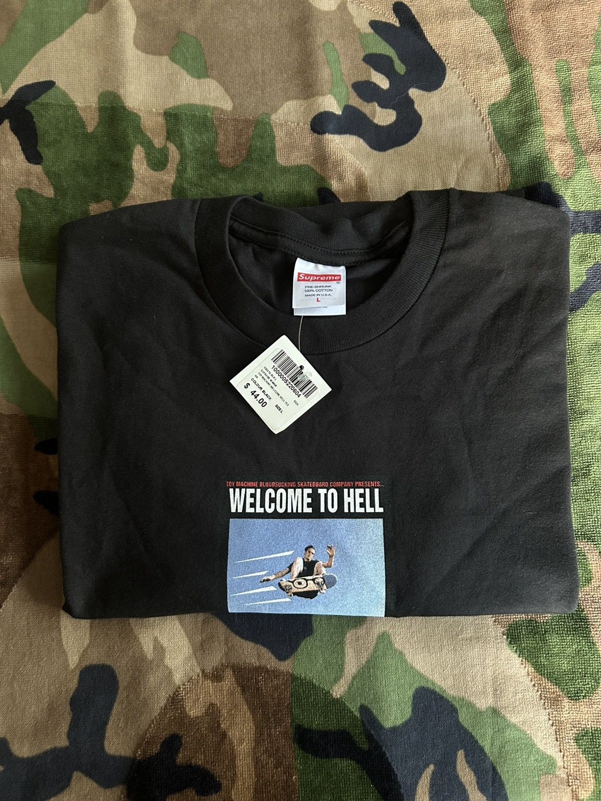 Supreme × Toy Machine Supreme Toy Machine Welcome To Hell Tee Black Large SS24 Size US L / EU 52-54 / 3 - 4 Thumbnail