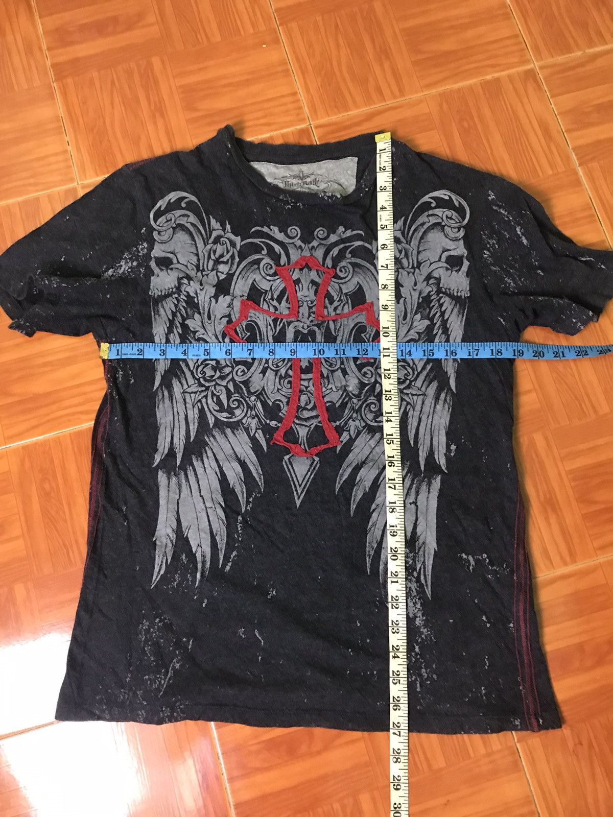GOSTAR DE FUGA Affliction Men's Burgundy and White T-shirt Size US L / EU 52-54 / 3 - 9 Thumbnail