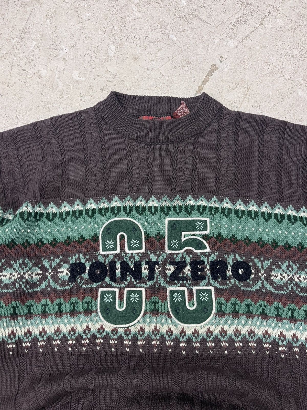 Vintage Vintage red and green point zero knit sweater Size US S / EU 44-46 / 1 - 1 Thumbnail